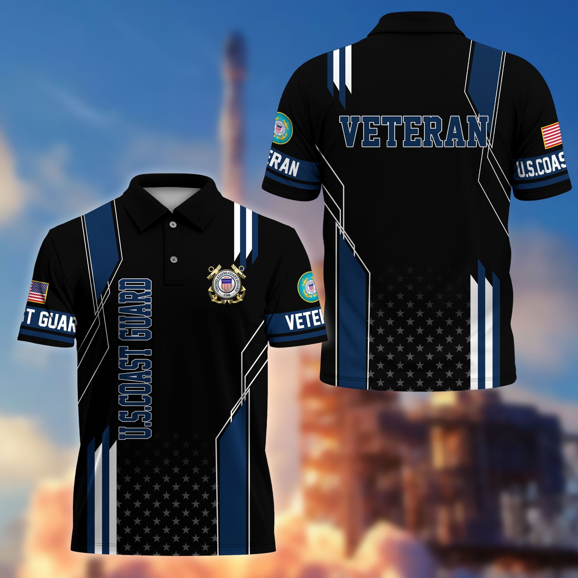 Premium US Veterans Polo Shirt BPHN100311, Gifts For US Veterans, Best Gifts On Father's Day, Armed Forces Day, Independence Day, Veterans Day.