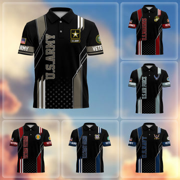 Premium US Veterans Polo Shirt BPHN100311, Gifts For US Veterans, Best Gifts On Father's Day, Armed Forces Day, Independence Day, Veterans Day.