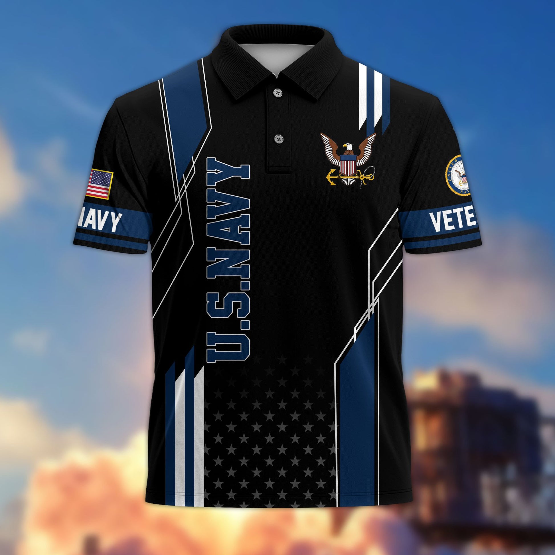 Premium US Veterans Polo Shirt BPHN100311, Gifts For US Veterans, Best Gifts On Father's Day, Armed Forces Day, Independence Day, Veterans Day.