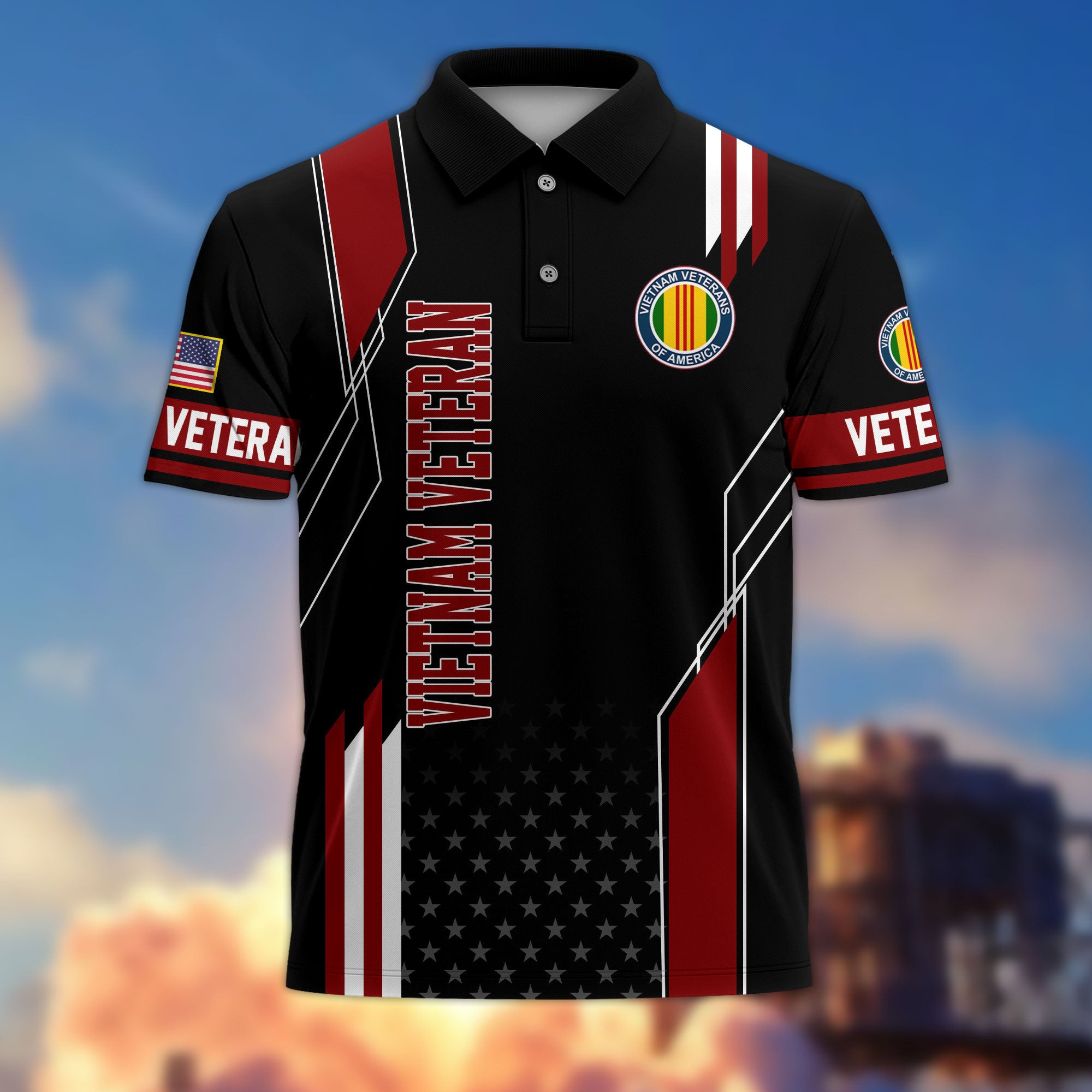 Premium US Veterans Polo Shirt BPHN100311, Gifts For US Veterans, Best Gifts On Father's Day, Armed Forces Day, Independence Day, Veterans Day.