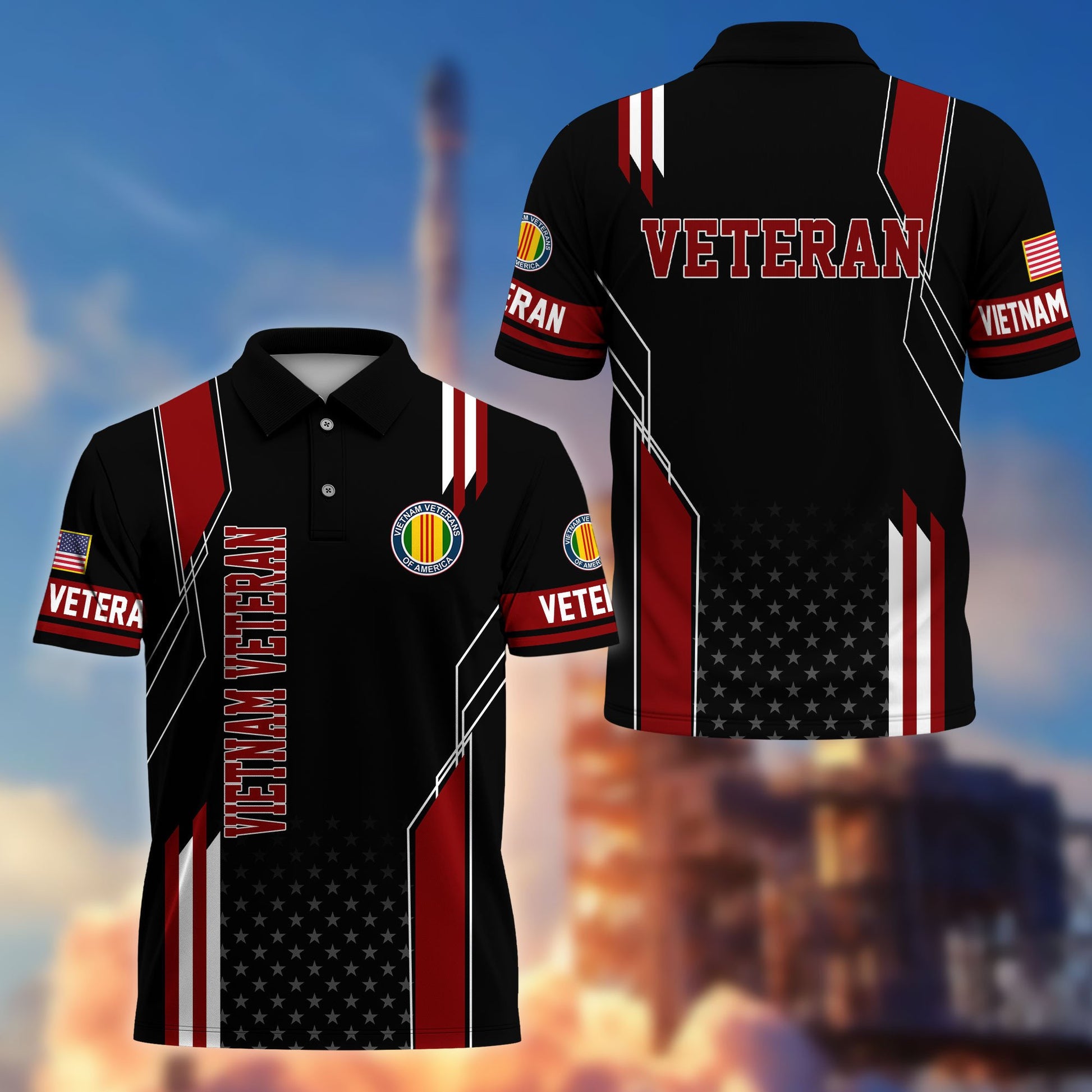 Premium US Veterans Polo Shirt BPHN100311, Gifts For US Veterans, Best Gifts On Father's Day, Armed Forces Day, Independence Day, Veterans Day.