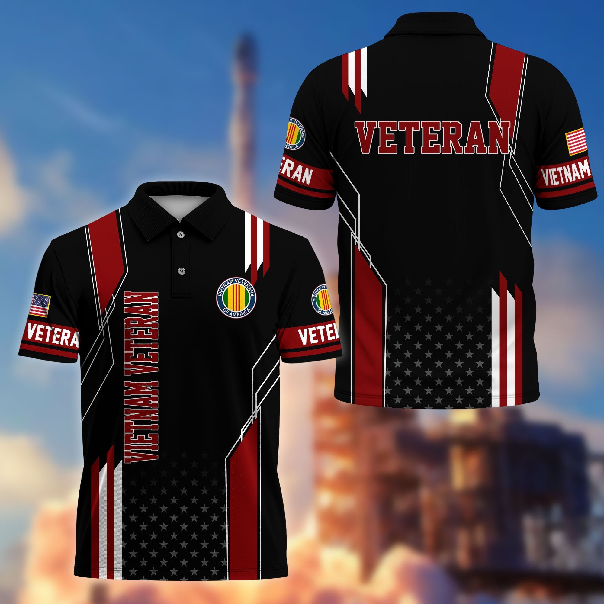 Premium US Veterans Polo Shirt BPHN100311, Gifts For US Veterans, Best Gifts On Father's Day, Armed Forces Day, Independence Day, Veterans Day.