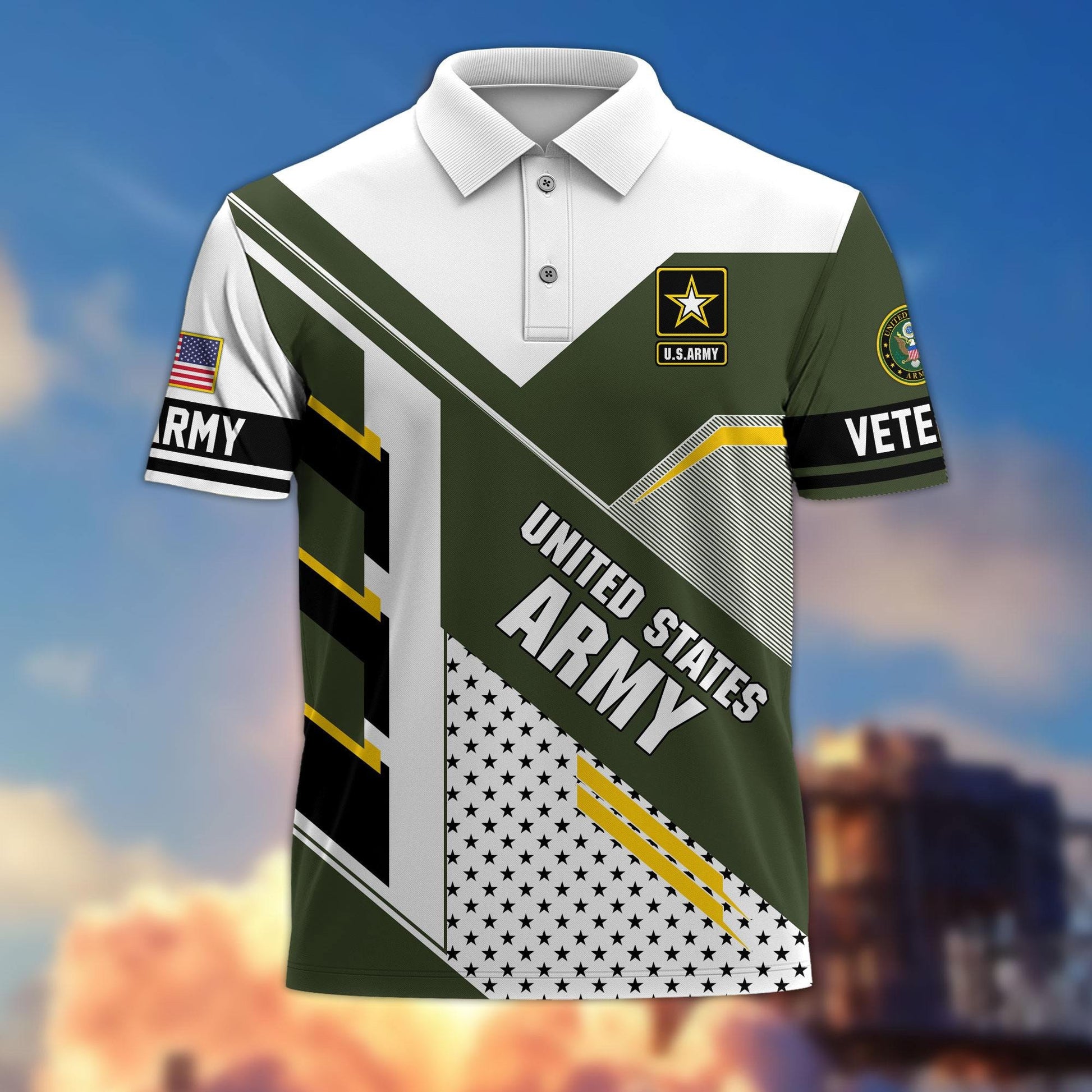 Premium US Veterans Polo Shirt BPHN140311, Gifts For US Veterans, Best Gifts On Father's Day, Armed Forces Day, Independence Day, Veterans Day.
