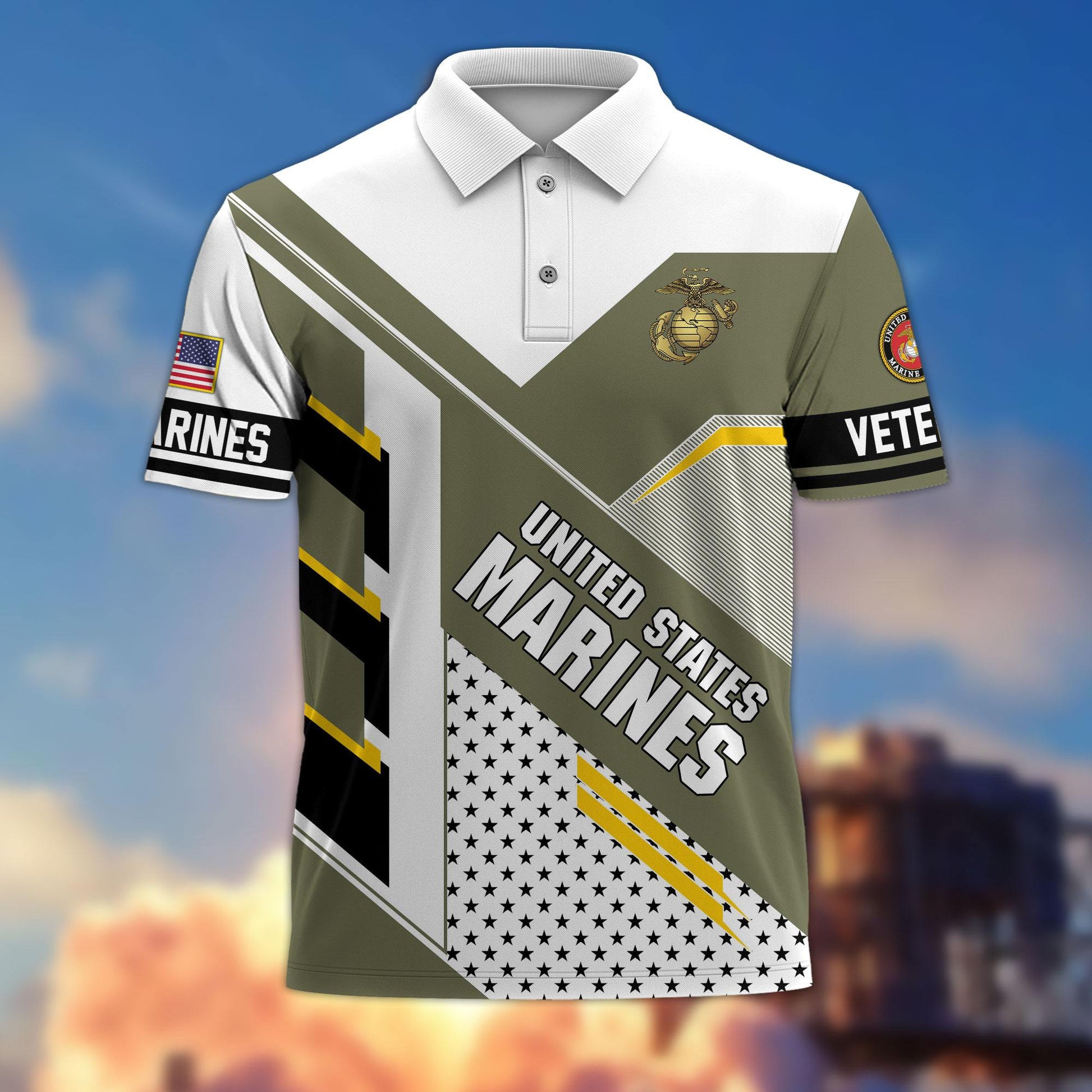 Premium US Veterans Polo Shirt BPHN140311, Gifts For US Veterans, Best Gifts On Father's Day, Armed Forces Day, Independence Day, Veterans Day.
