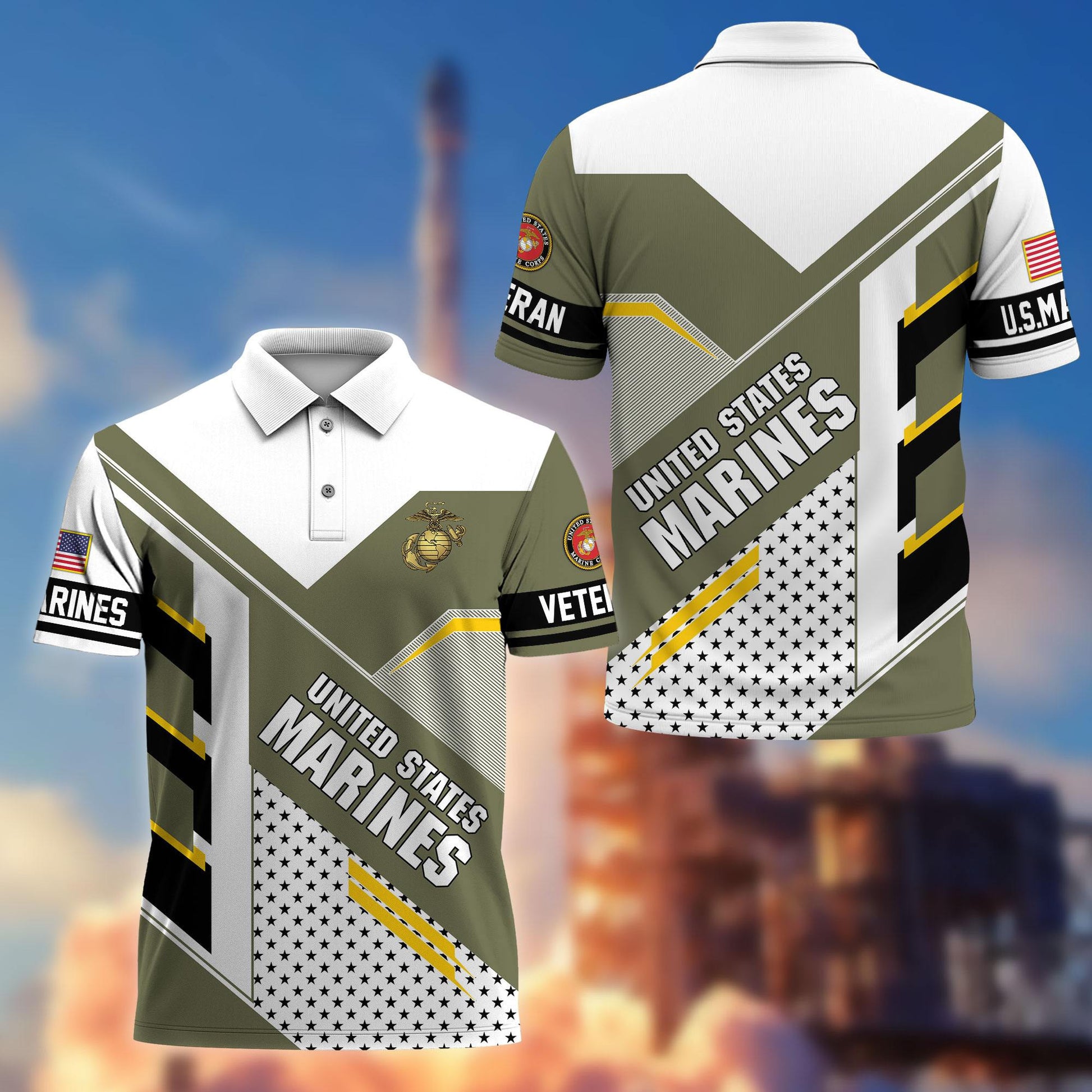 Premium US Veterans Polo Shirt BPHN140311, Gifts For US Veterans, Best Gifts On Father's Day, Armed Forces Day, Independence Day, Veterans Day.