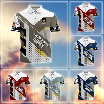Premium US Veterans Polo Shirt BPHN140311, Gifts For US Veterans, Best Gifts On Father's Day, Armed Forces Day, Independence Day, Veterans Day.