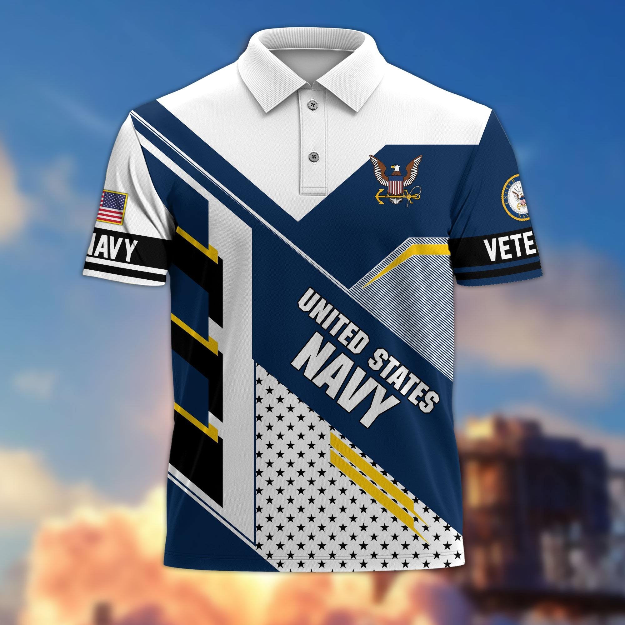 Premium US Veterans Polo Shirt BPHN140311, Gifts For US Veterans, Best Gifts On Father's Day, Armed Forces Day, Independence Day, Veterans Day.