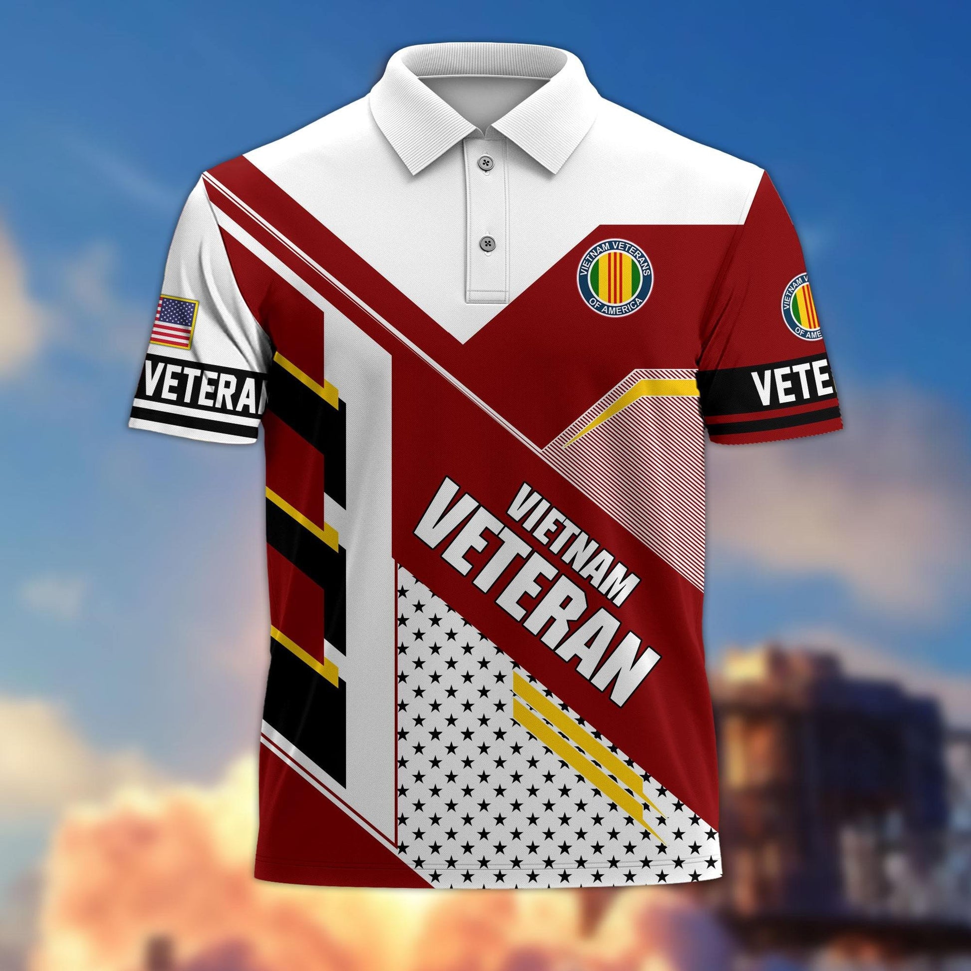 Premium US Veterans Polo Shirt BPHN140311, Gifts For US Veterans, Best Gifts On Father's Day, Armed Forces Day, Independence Day, Veterans Day.