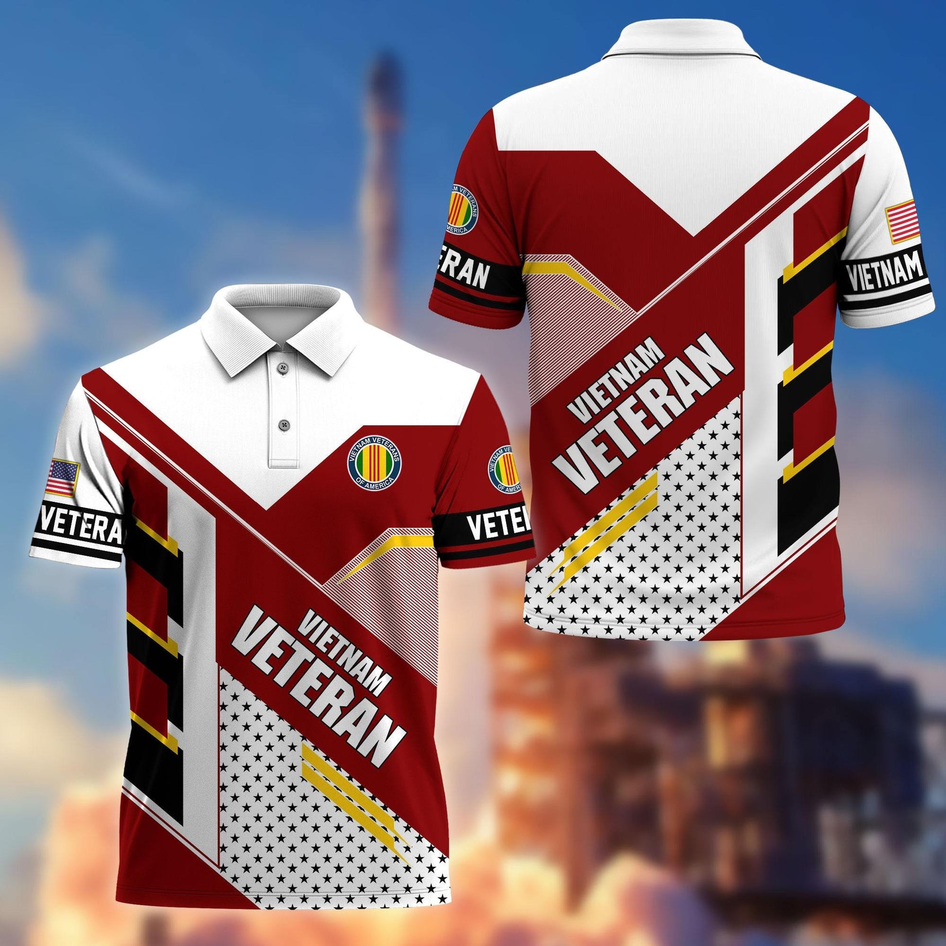 Premium US Veterans Polo Shirt BPHN140311, Gifts For US Veterans, Best Gifts On Father's Day, Armed Forces Day, Independence Day, Veterans Day.