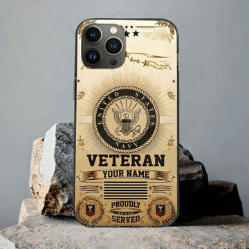 Unique Custom Name, Rank, US Navy Phone Case VPVC501602, Gifts For Navy Veteran, Gifts For Dad, For Husband, Best Gifts On Father's Day, Independence Day, Veterans Day.
