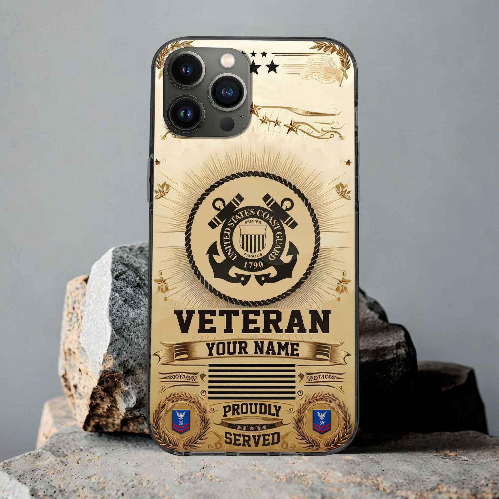 Unique Custom Name, Rank, USCG Phone Case VPVC501605, Gifts For Coast Guard Veteran, Gifts For Dad, For Husband, Best Gifts On Father's Day, Independence Day, Veterans Day.