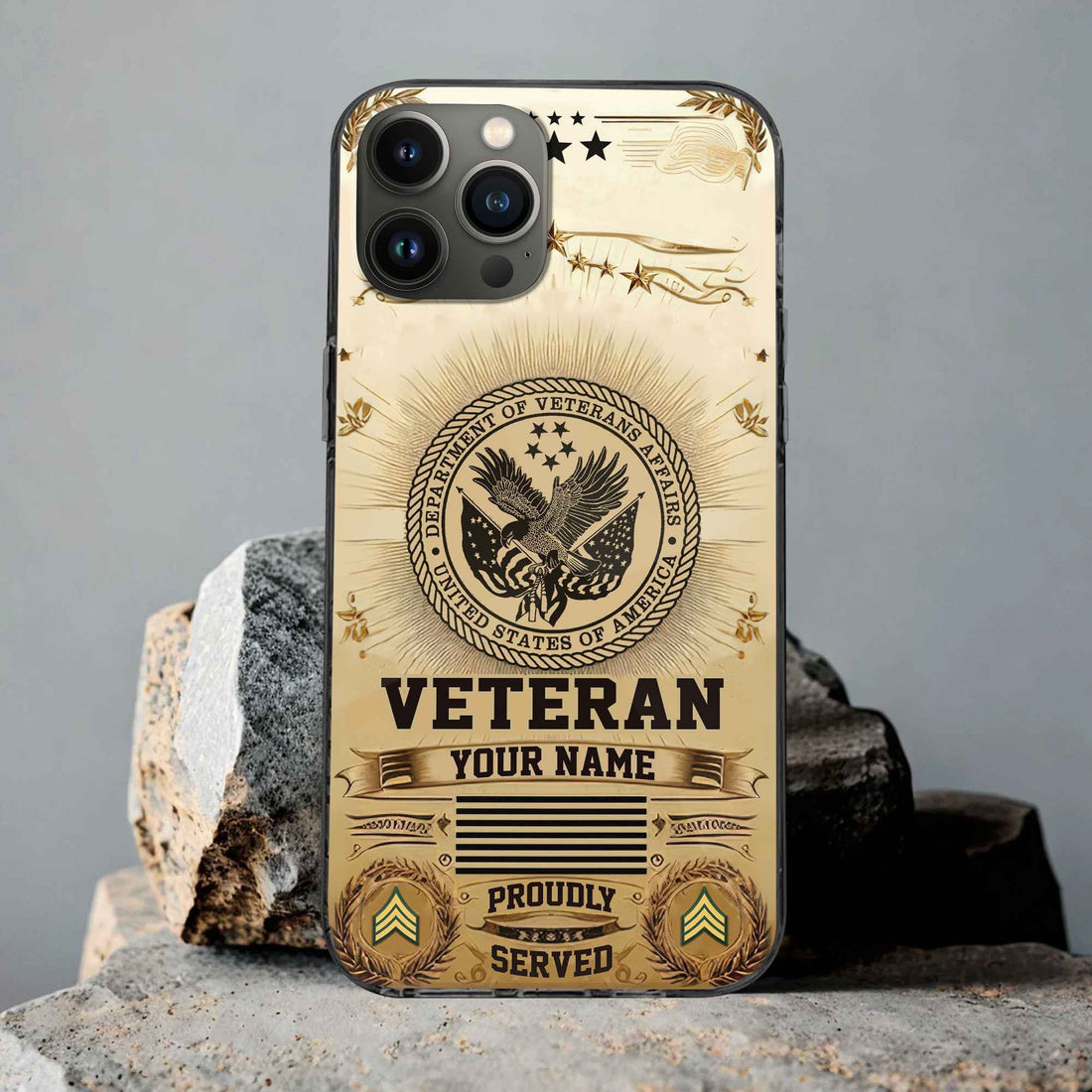 Unique Custom Name, Rank, US Veteran Phone Case VPVC501607, Gifts For US Veteran, Gifts For Dad, For Husband, Best Gifts On Father's Day, Independence Day, Veterans Day.