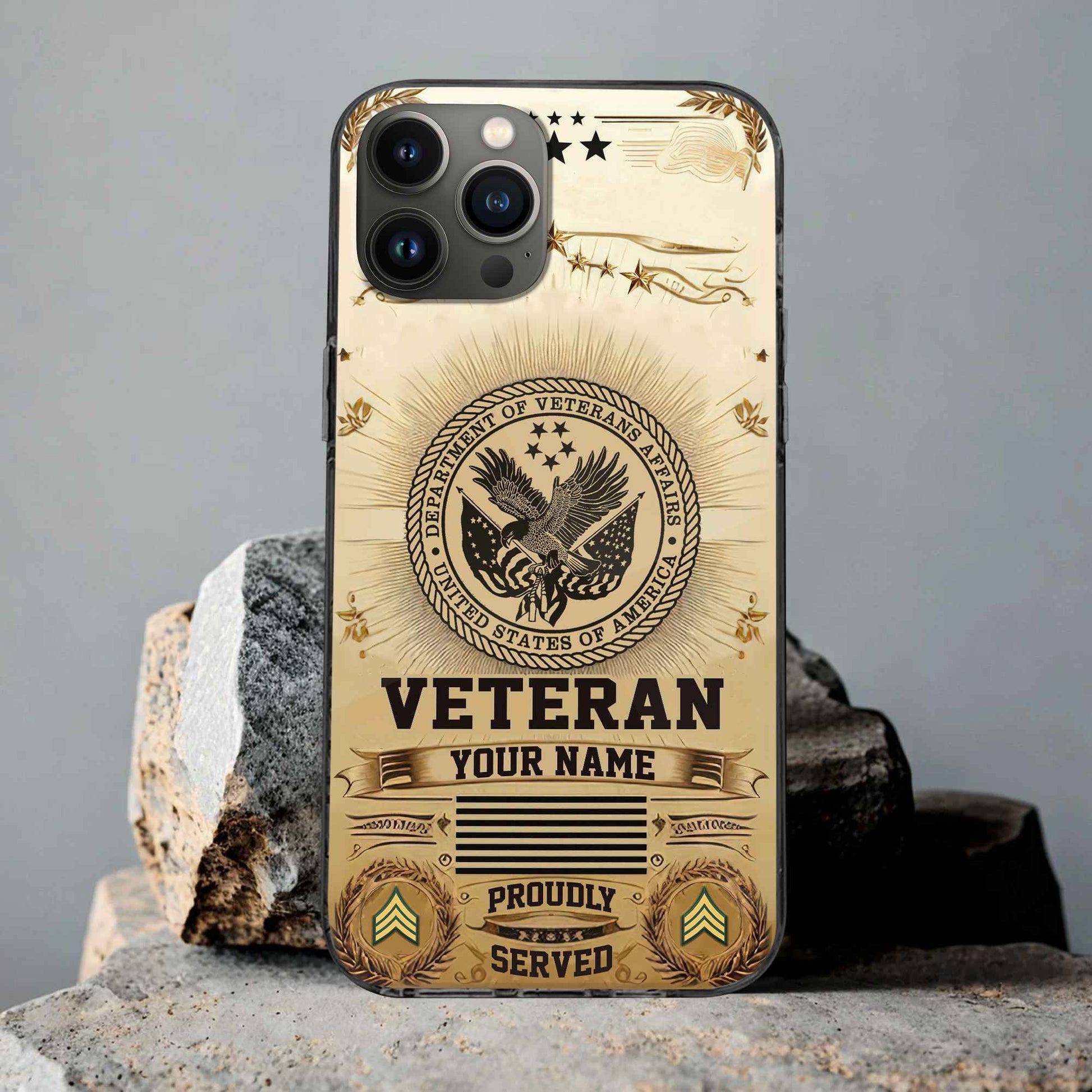 Unique Custom Name, Rank, US Veteran Phone Case VPVC501607, Gifts For US Veteran, Gifts For Dad, For Husband, Best Gifts On Father's Day, Independence Day, Veterans Day.