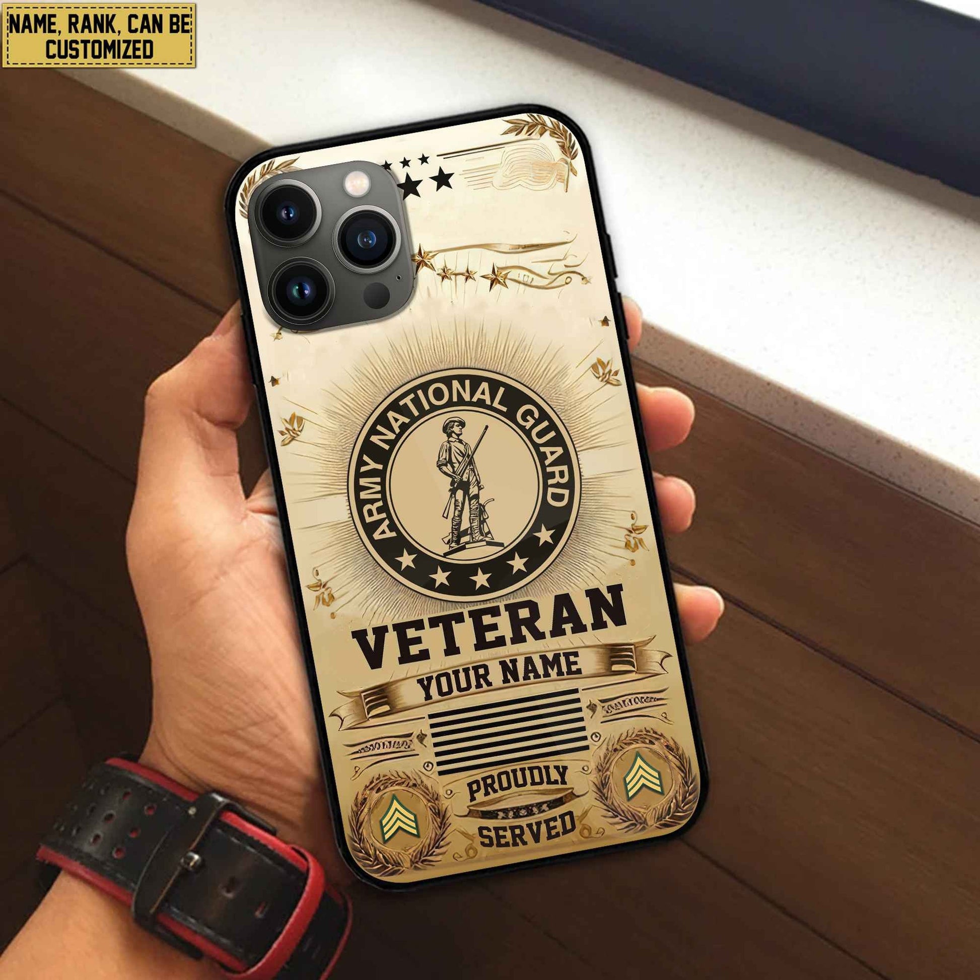 Unique Custom Name, Rank, US Army National Guard Phone Case VPVC501608, Gifts For Army National Guard Veteran, Gifts For Dad, For Husband, Best Gifts On Father's Day, Independence Day, Veterans Day.