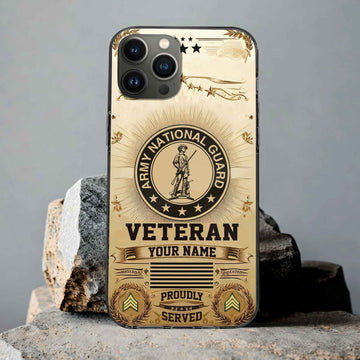 Unique Custom Name, Rank, US Army National Guard Phone Case VPVC501608, Gifts For Army National Guard Veteran, Gifts For Dad, For Husband, Best Gifts On Father's Day, Independence Day, Veterans Day.