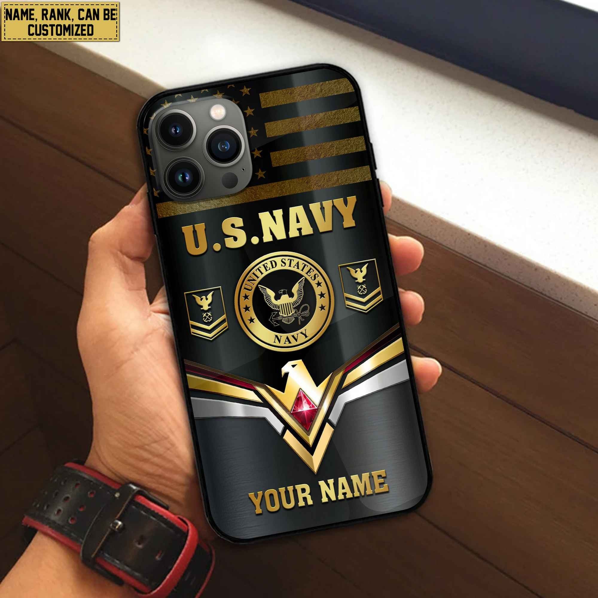 Premium Custom US Navy Phone Case VPVC501702, Gifts For Navy Veteran, Best Gifts On Father's Day, Armed Forces Day, Independence Day, Veterans Day.