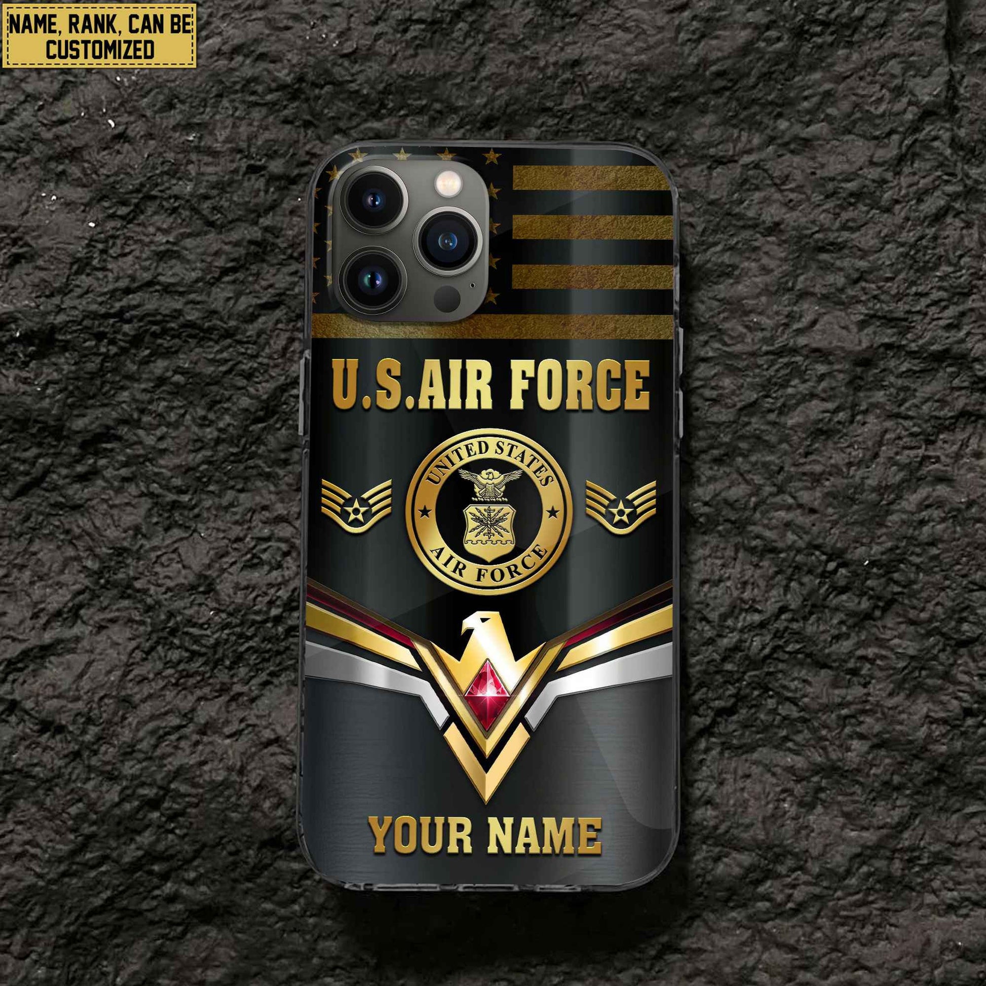 Premium Custom USAF Phone Case VPVC501704, Gifts For Air Force Veteran, Best Gifts On Father's Day, Armed Forces Day, Independence Day, Veterans Day.