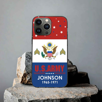 US Army Custom Phone Case VPVC501801, Gifts For Army Veteran, Best Gifts On Father's Day, Armed Forces Day, Independence Day, Veterans Day.