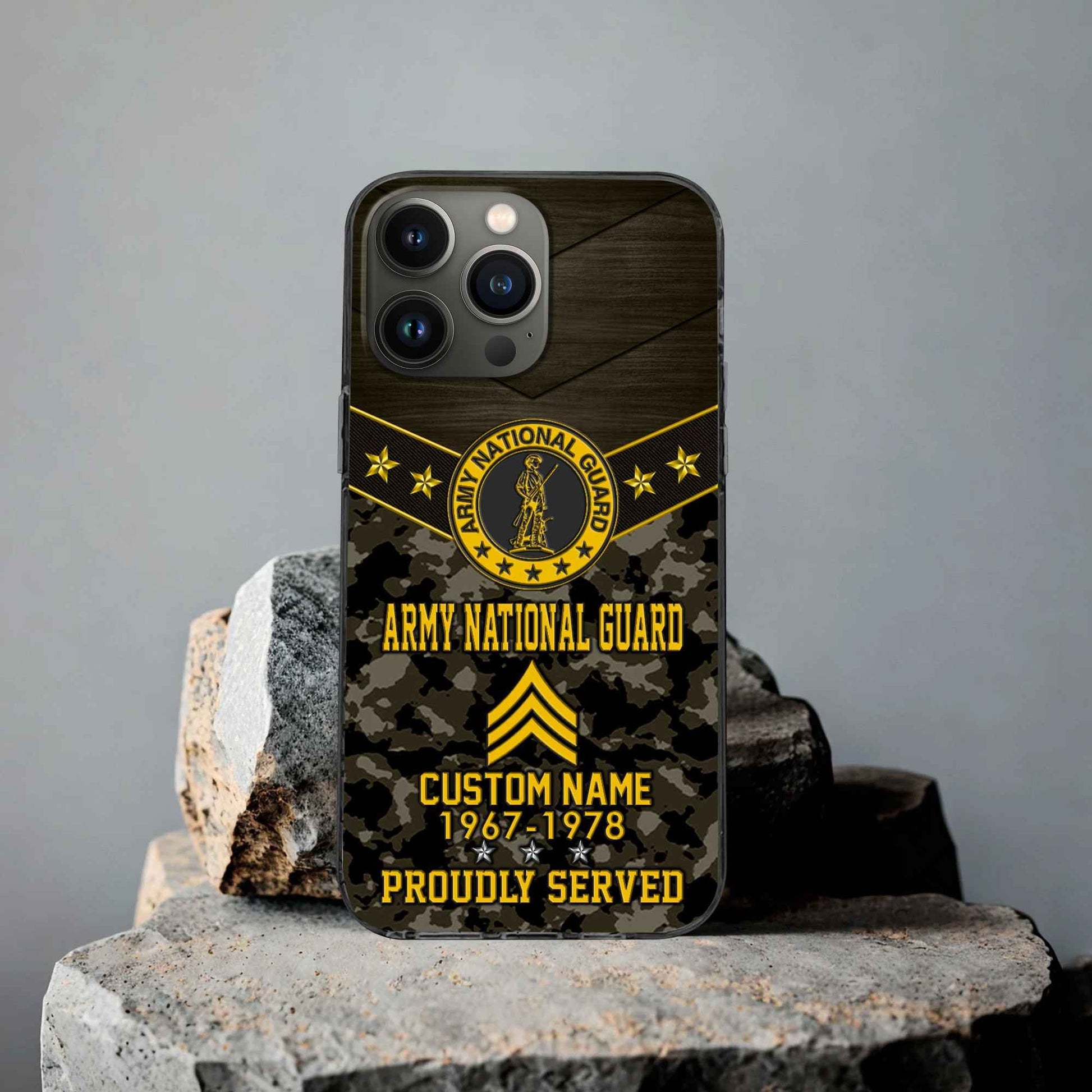 Premium US Army National Guard Phone Case VPVC501908, Custom Name, Rank, Year, Gifts For Army National Guard Veteran, Best Gifts On Father's Day, Armed Forces Day, Independence Day, Veterans Day.