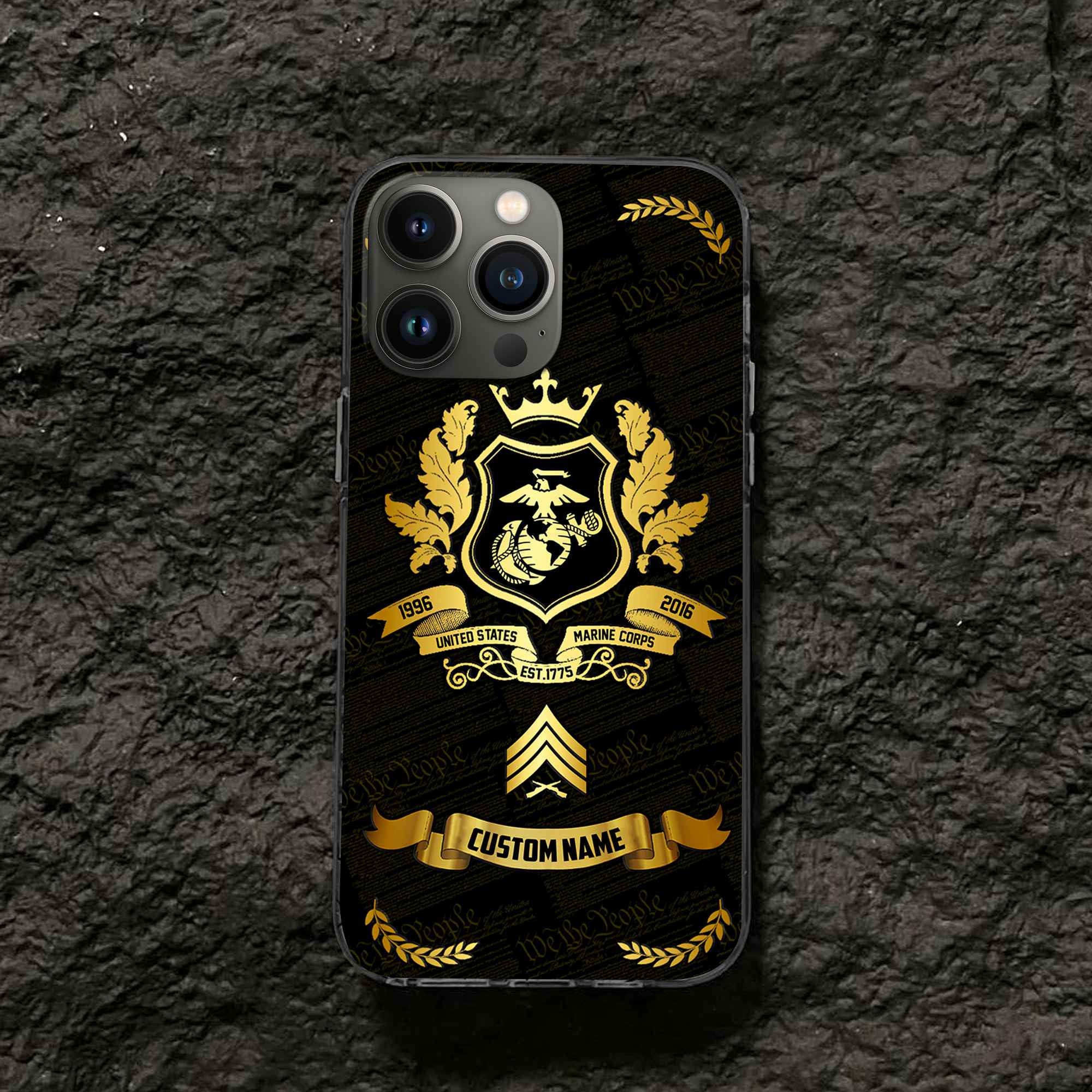 Premium Custom USMC Phone Case VPVC502003, Gifts For Marine Veteran, Gifts For Dad, For Husband, Best Gifts On Father's Day, Armed Forces Day, Independence Day, Veterans Day.