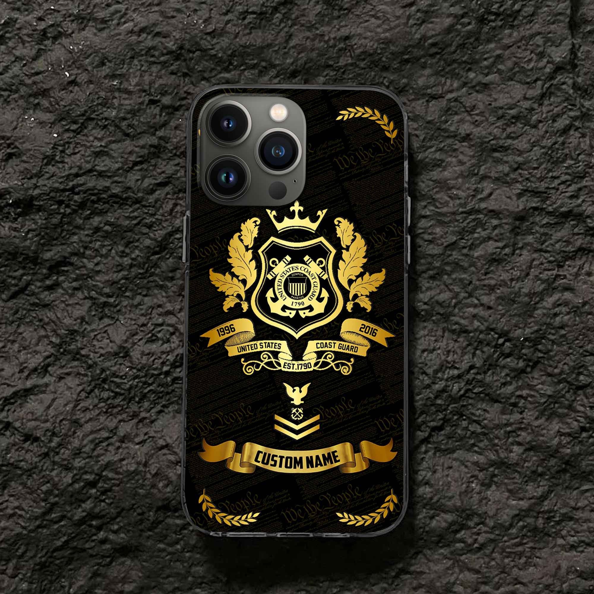 Premium Custom USCG Phone Case VPVC502005, Gifts For Coast Guard Veteran, Gifts For Dad, For Husband, Best Gifts On Father's Day, Armed Forces Day, Independence Day, Veterans Day.