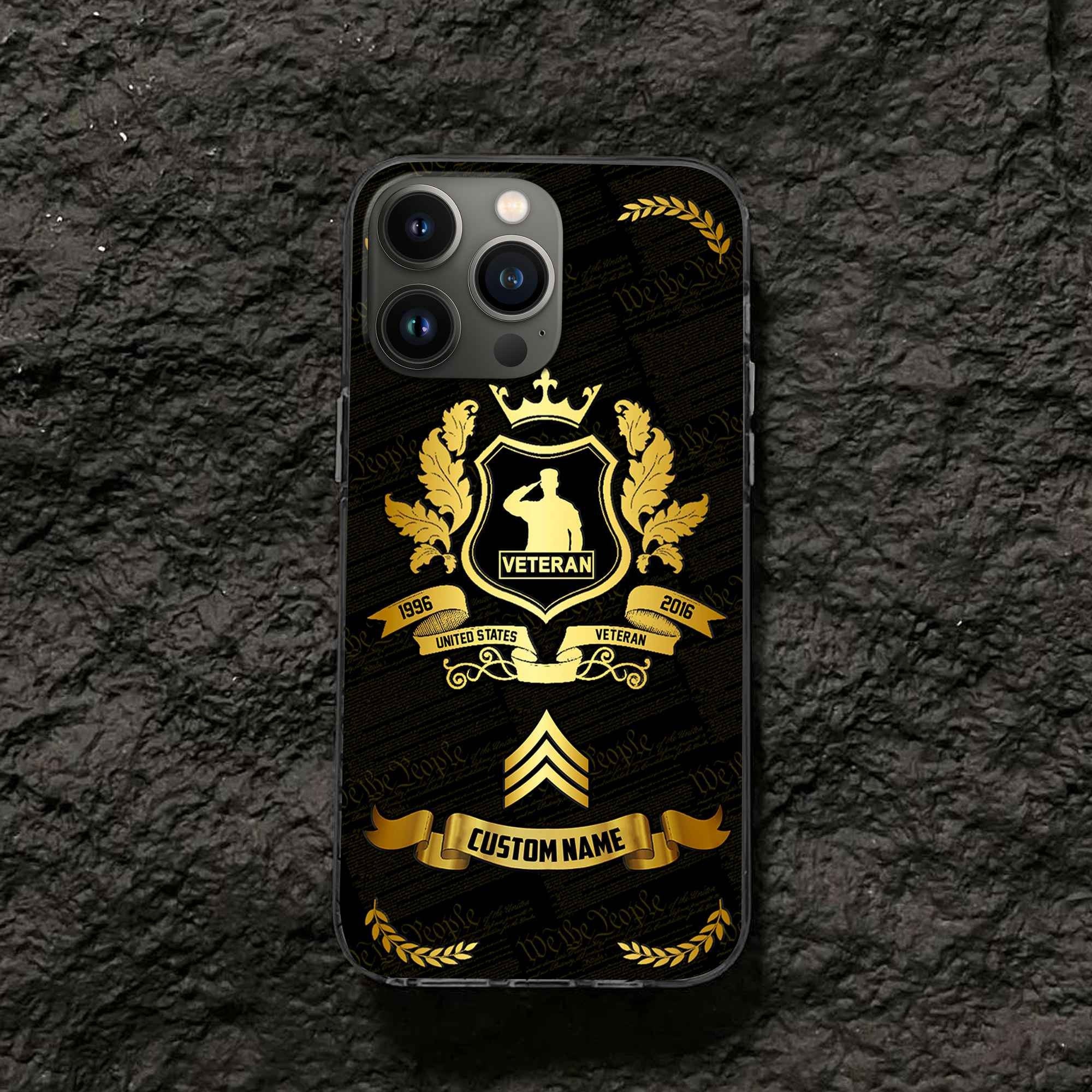 Premium Custom US Veteran Phone Case VPVC502007, Gifts For US Veteran, Gifts For Dad, For Husband, Best Gifts On Father's Day, Armed Forces Day, Independence Day, Veterans Day.