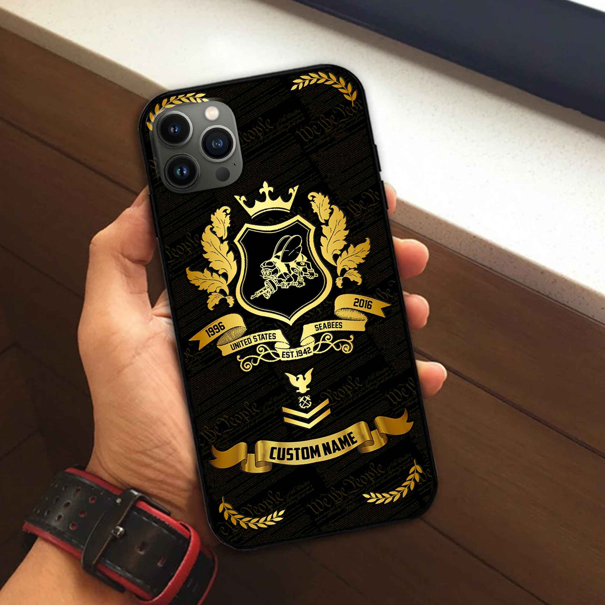 Premium Custom US Seabees Phone Case VPVC502009, Gifts For Seabees Veteran, Gifts For Dad, For Husband, Best Gifts On Father's Day, Armed Forces Day, Independence Day, Veterans Day.