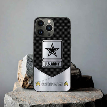 Unique Custom Name, Rank, US Army Phone Case VPVC502201, Gifts For Army Veteran, Gifts For Dad, For Husband, Best Gifts On Father's Day, Independence Day, Veterans Day.
