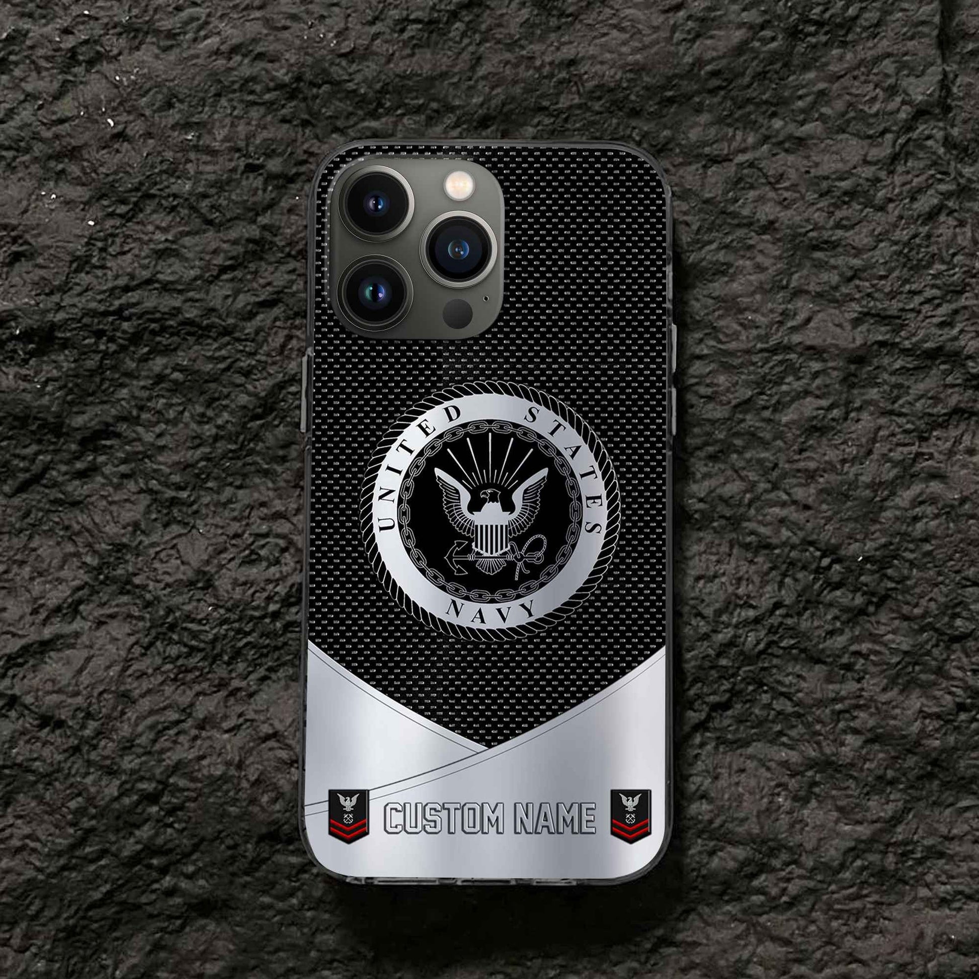 Unique Custom Name, Rank, US Navy Phone Case VPVC502202, Gifts For Navy Veteran, Gifts For Dad, For Husband, Best Gifts On Father's Day, Independence Day, Veterans Day.