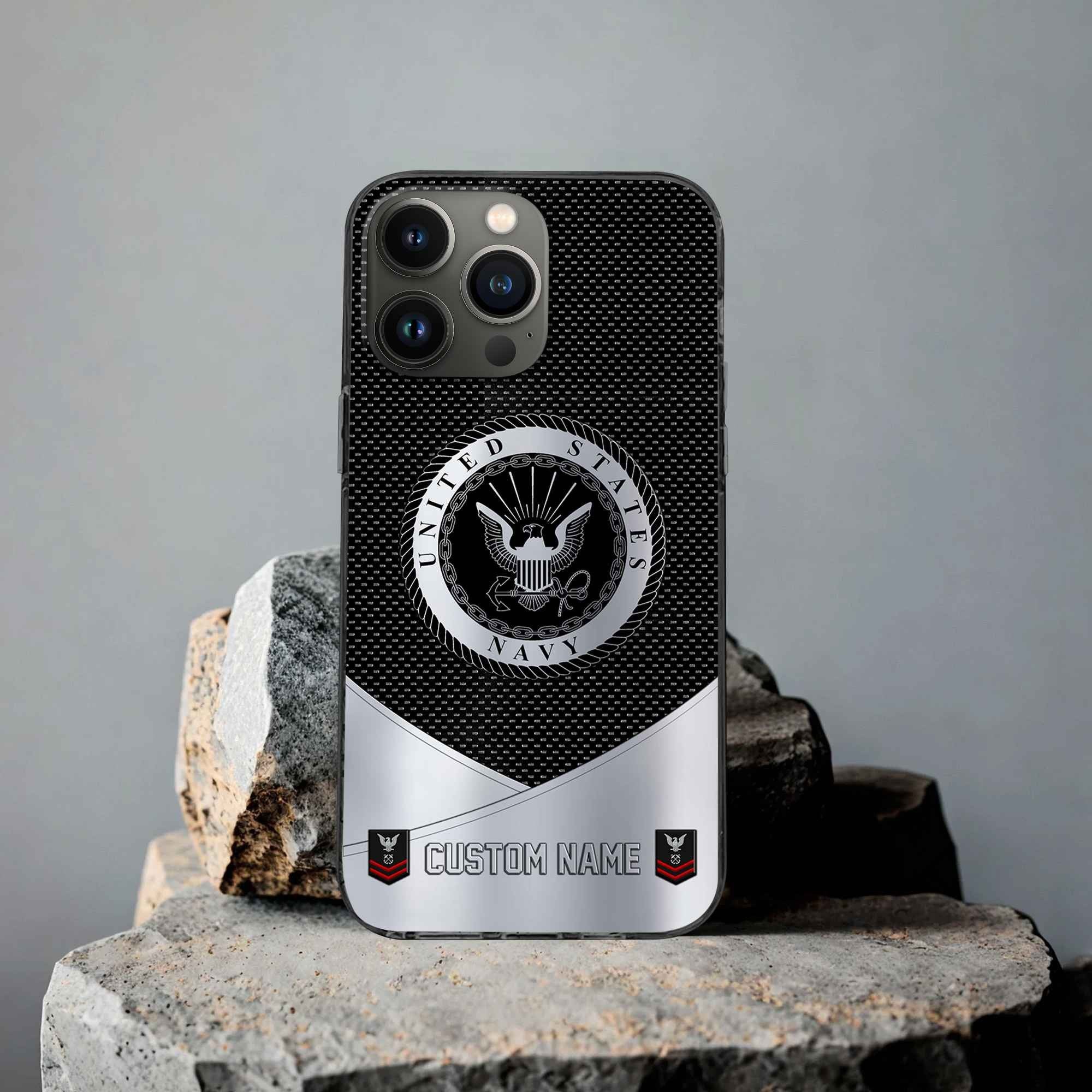 Unique Custom Name, Rank, US Navy Phone Case VPVC502202, Gifts For Navy Veteran, Gifts For Dad, For Husband, Best Gifts On Father's Day, Independence Day, Veterans Day.