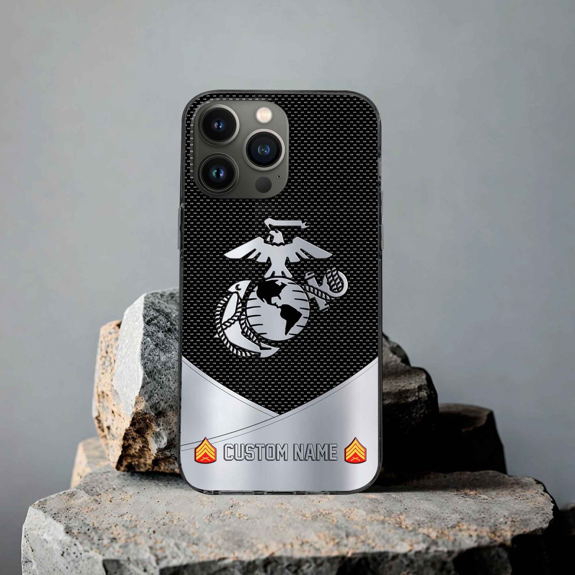 Unique Custom Name, Rank, USMC Phone Case VPVC502203, Gifts For Marine Veteran, Gifts For Dad, For Husband, Best Gifts On Father's Day, Independence Day, Veterans Day.