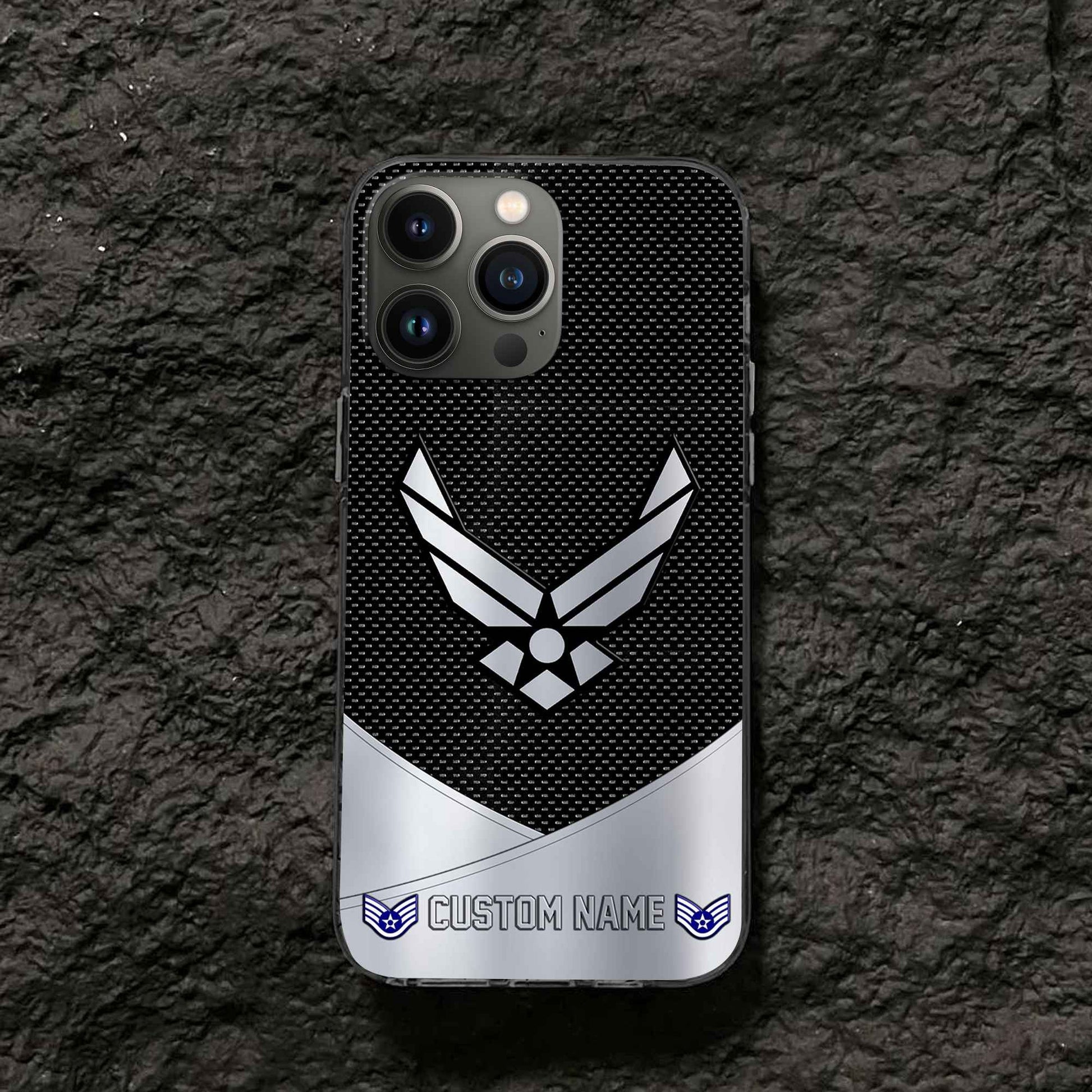 Unique Custom Name, Rank, USAF Phone Case VPVC502204, Gifts For Air Force Veteran, Gifts For Dad, For Husband, Best Gifts On Father's Day, Independence Day, Veterans Day.