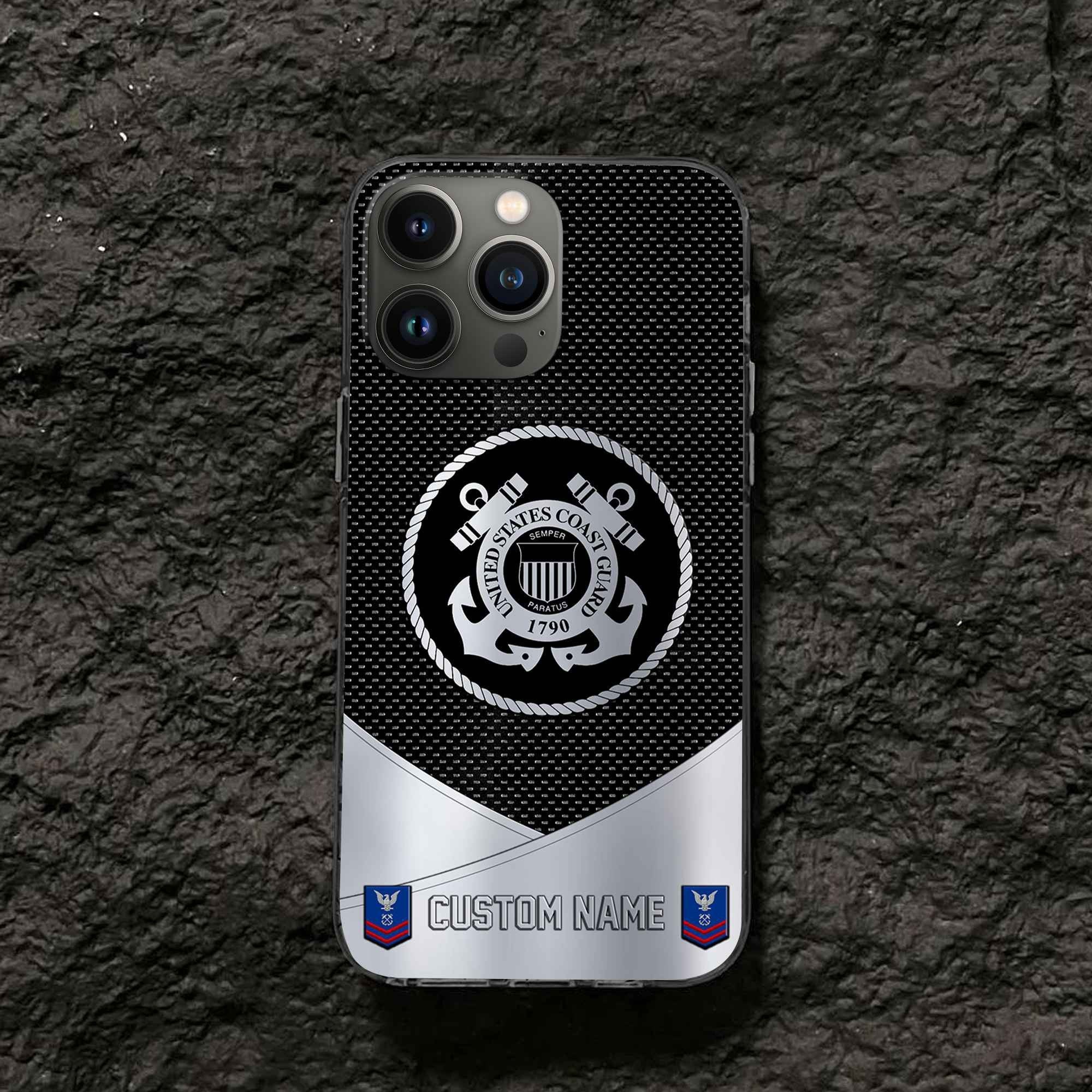 Unique Custom Name, Rank, USCG Phone Case VPVC502205, Gifts For Coast Guard Veteran, Gifts For Dad, For Husband, Best Gifts On Father's Day, Independence Day, Veterans Day.