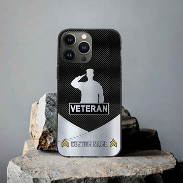 Unique Custom Name, Rank, US Veteran Phone Case VPVC502207, Gifts For US Veteran, Gifts For Dad, For Husband, Best Gifts On Father's Day, Independence Day, Veterans Day.