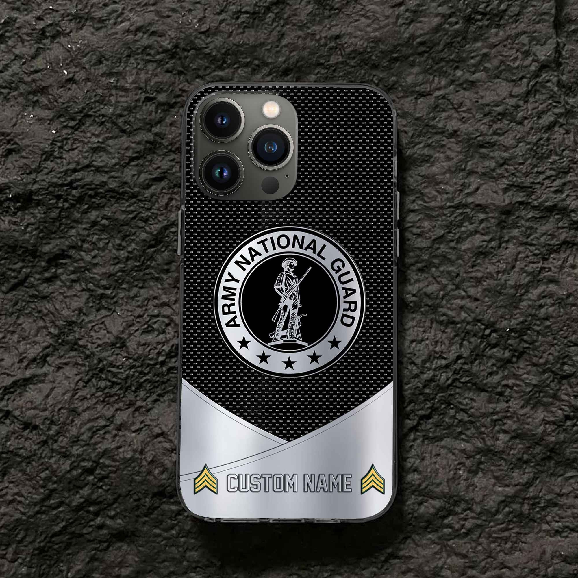 Unique Custom Name, Rank, US Army National Guard Phone Case VPVC502208, Gifts For Army National Guard Veteran, Gifts For Dad, For Husband, Best Gifts On Father's Day, Independence Day, Veterans Day.