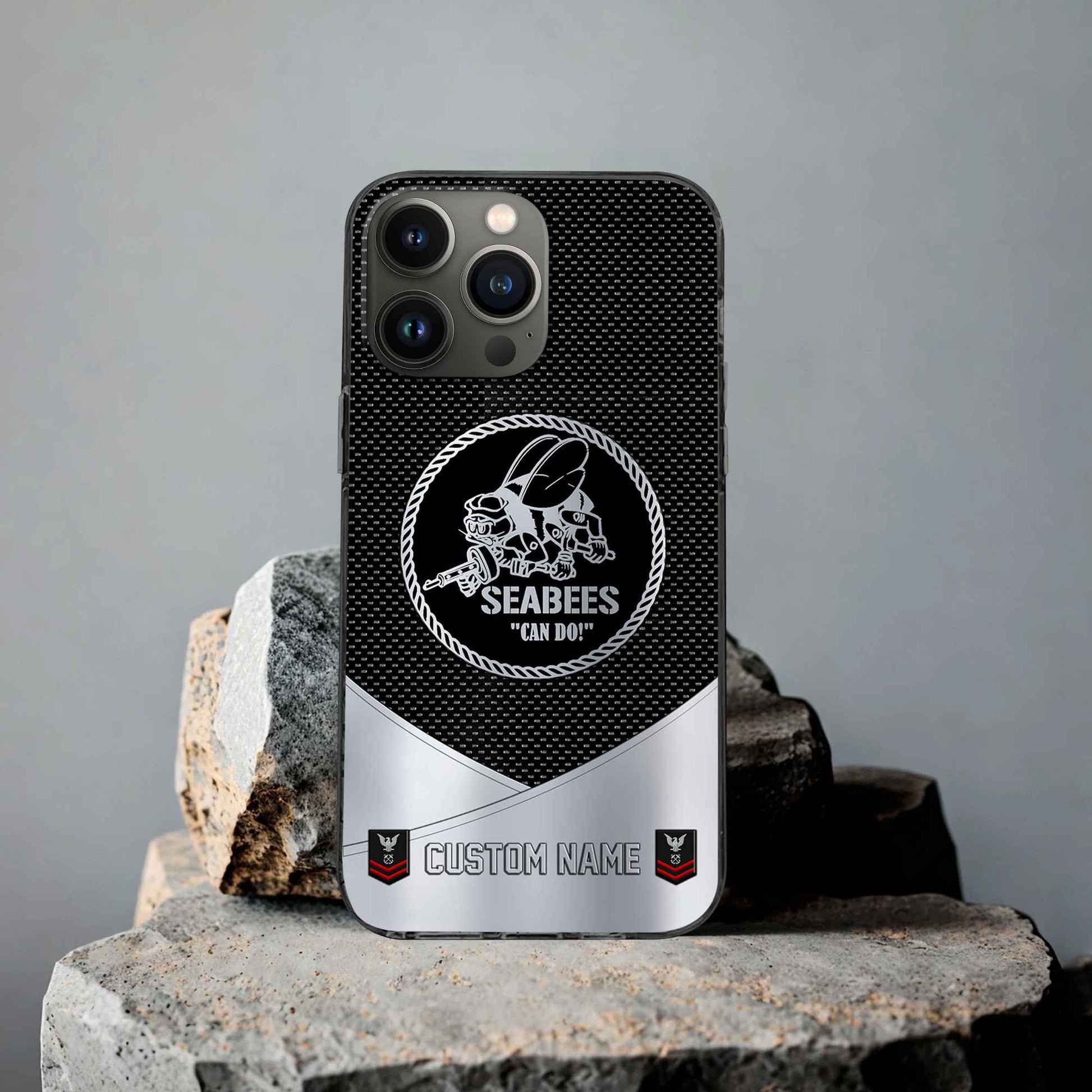 Unique Custom Name, Rank, US Seabees Phone Case VPVC502209, Gifts For Seabees Veteran, Gifts For Dad, For Husband, Best Gifts On Father's Day, Independence Day, Veterans Day.