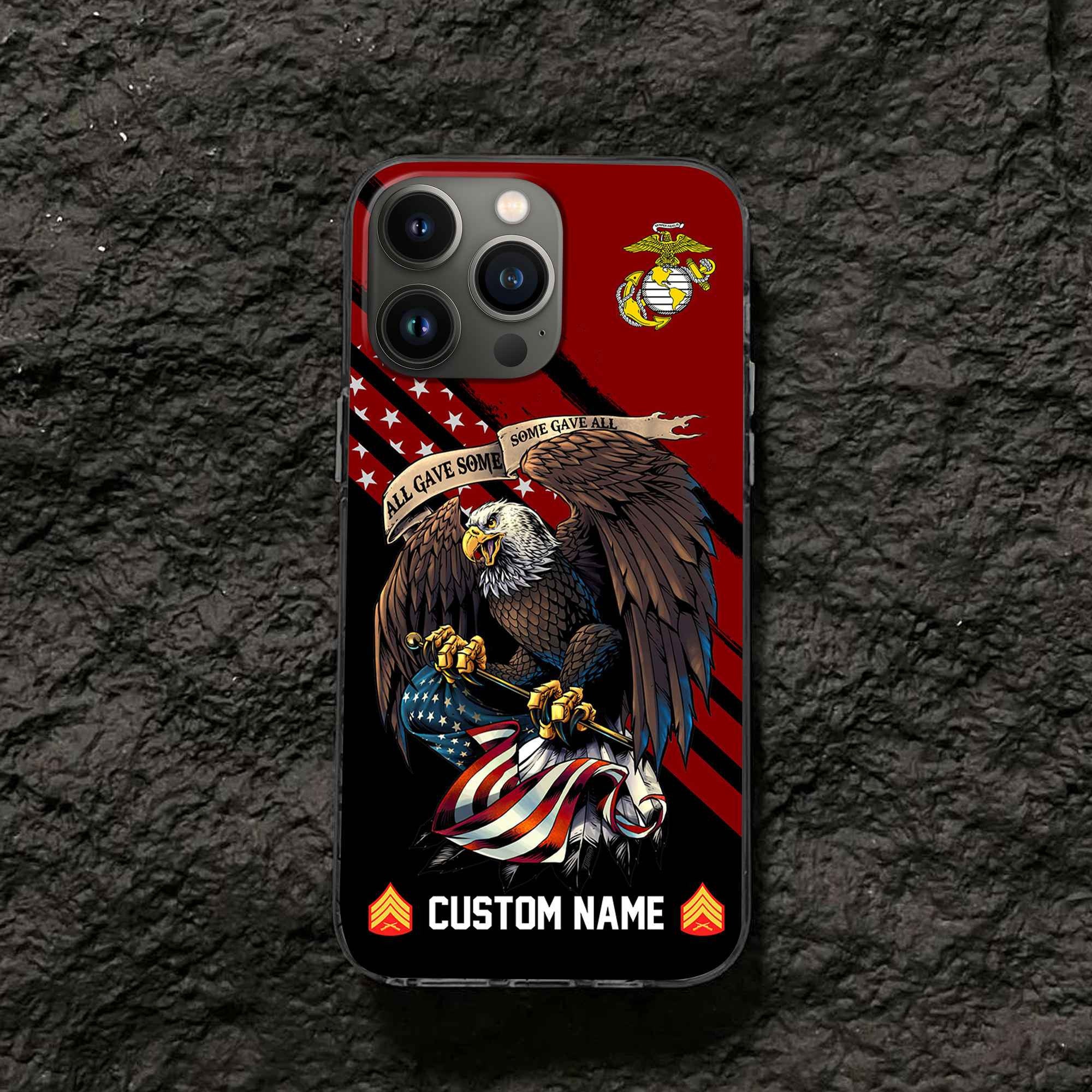 Premium Custom USMC Phone Case VPVC502303, Gifts For Marine Veteran, Best Gifts On Father's Day, Armed Forces Day, Independence Day, Veterans Day.