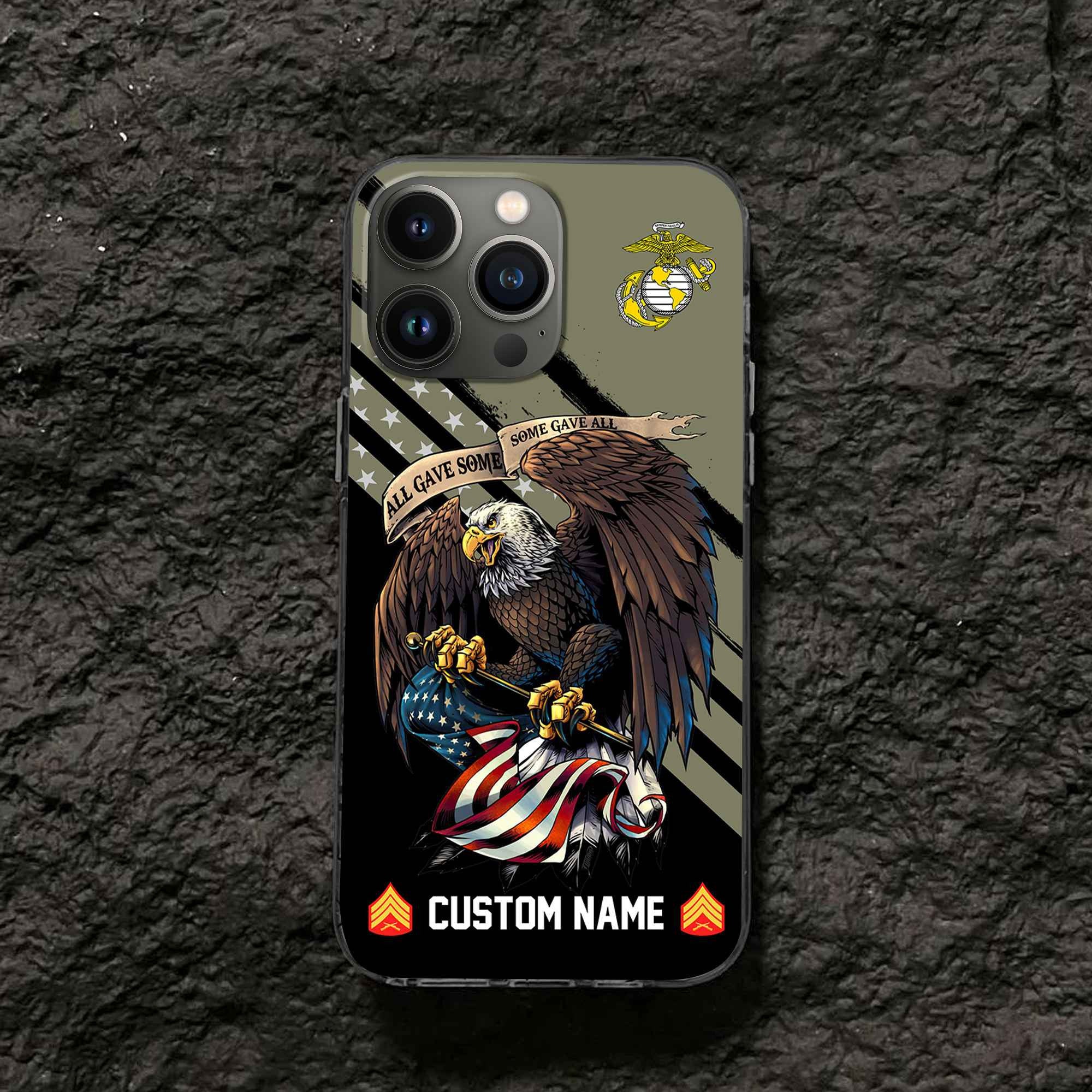 Premium Custom USMC Phone Case VPVC502311, Gifts For Marine Veteran, Best Gifts On Father's Day, Armed Forces Day, Independence Day, Veterans Day.