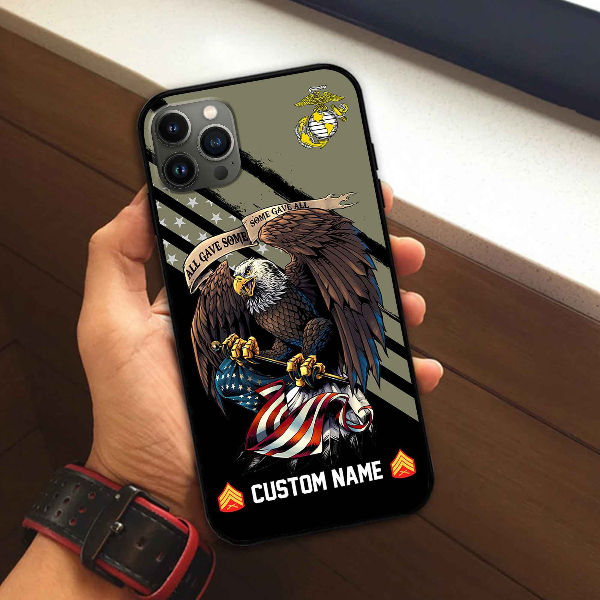 Premium Custom USMC Phone Case VPVC502311, Gifts For Marine Veteran, Best Gifts On Father's Day, Armed Forces Day, Independence Day, Veterans Day.
