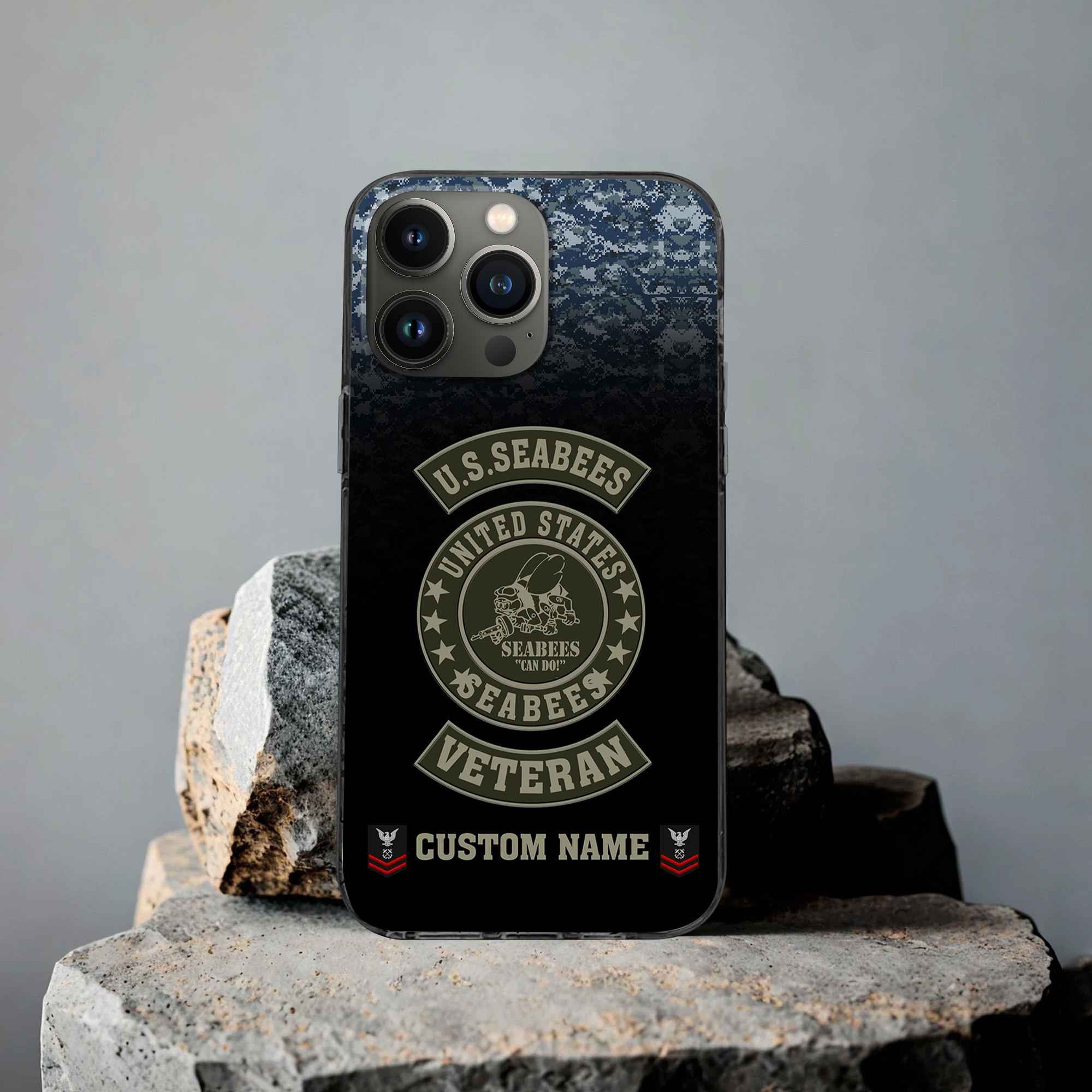 US Seabees Custom Phone Case VPVC502409, Gifts For Seabees Veteran, Best Gifts On Father's Day, Armed Forces Day, Independence Day, Veterans Day.