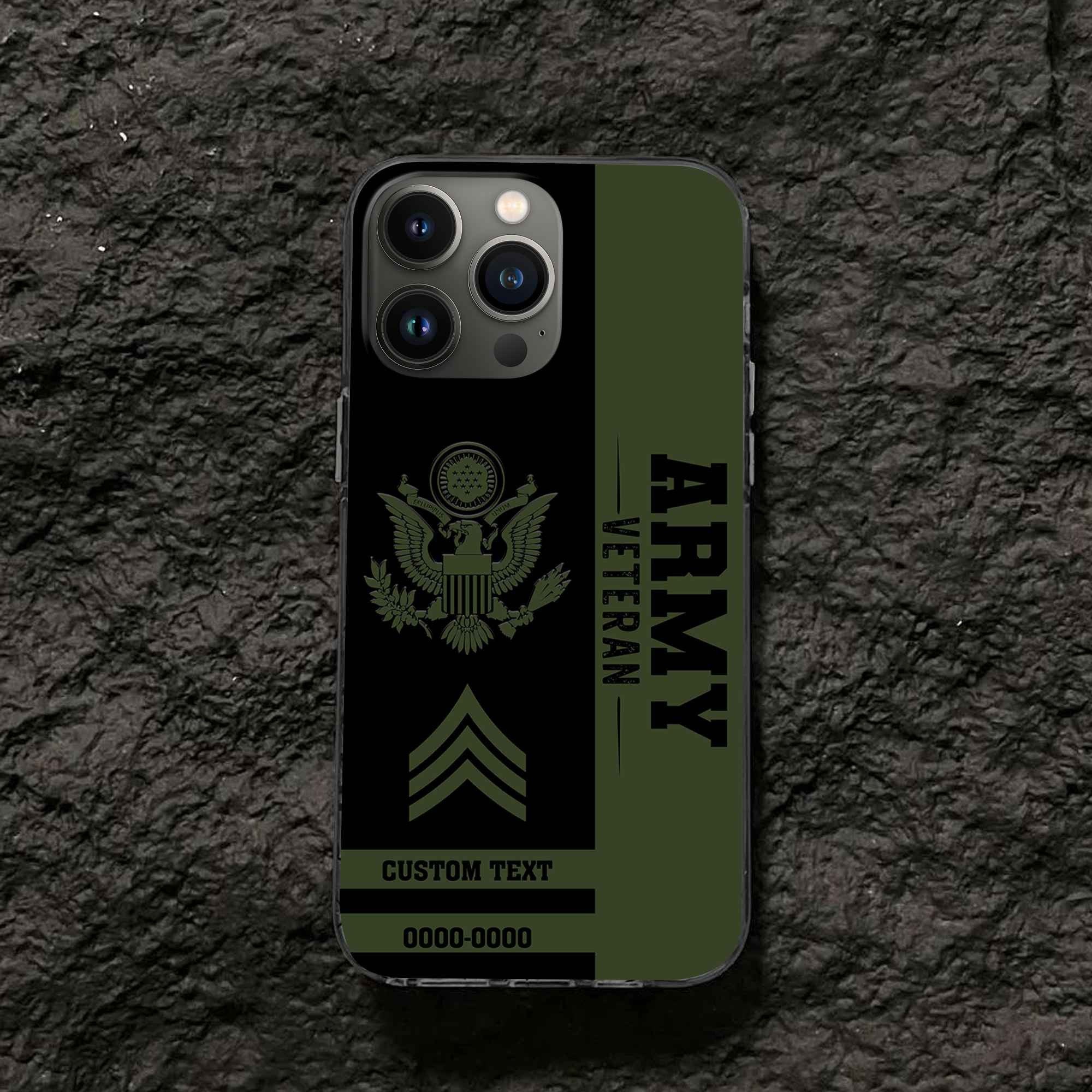 Premium US Army Phone Case VPVC502501, Custom Name, Rank, Year, Gifts For Army Veteran, Best Gifts On Father's Day, Armed Forces Day, Independence Day, Veterans Day.