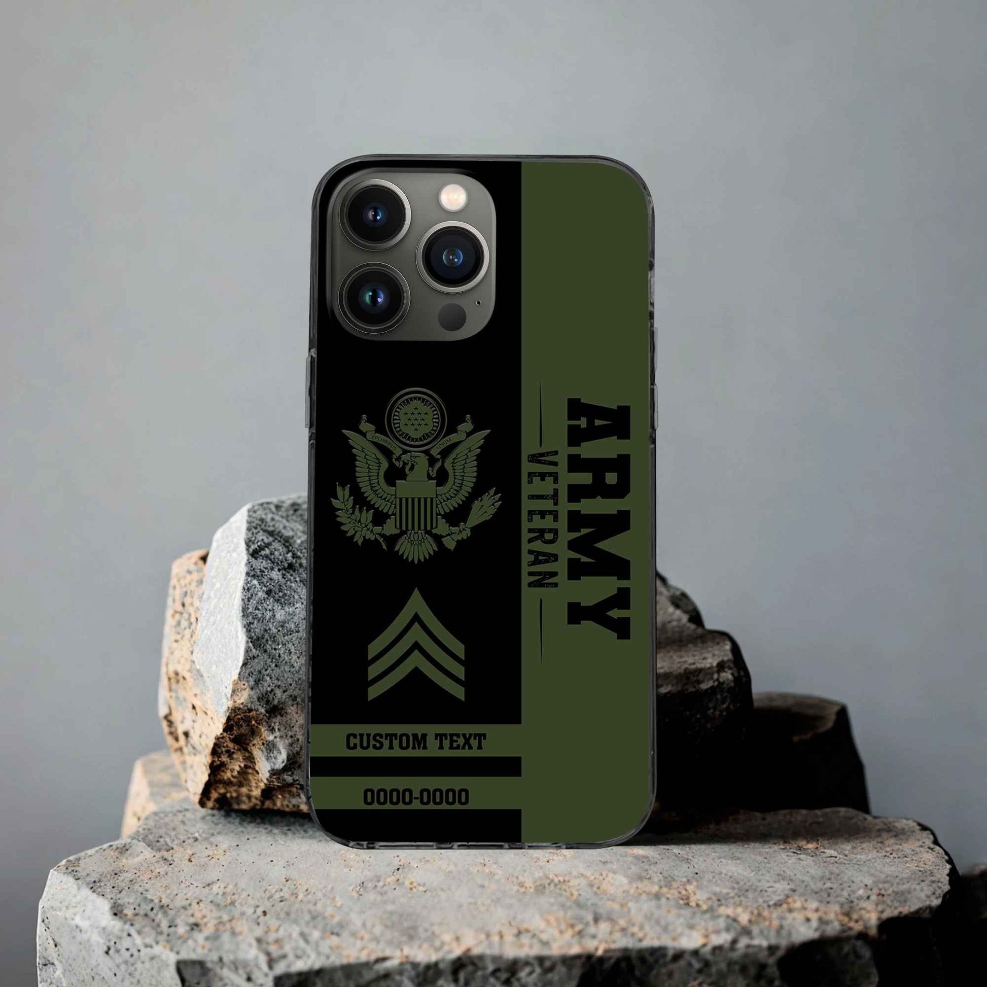 Premium US Army Phone Case VPVC502501, Custom Name, Rank, Year, Gifts For Army Veteran, Best Gifts On Father's Day, Armed Forces Day, Independence Day, Veterans Day.