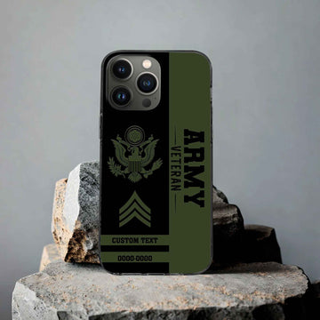 Premium US Army Phone Case VPVC502501, Custom Name, Rank, Year, Gifts For Army Veteran, Best Gifts On Father's Day, Armed Forces Day, Independence Day, Veterans Day.