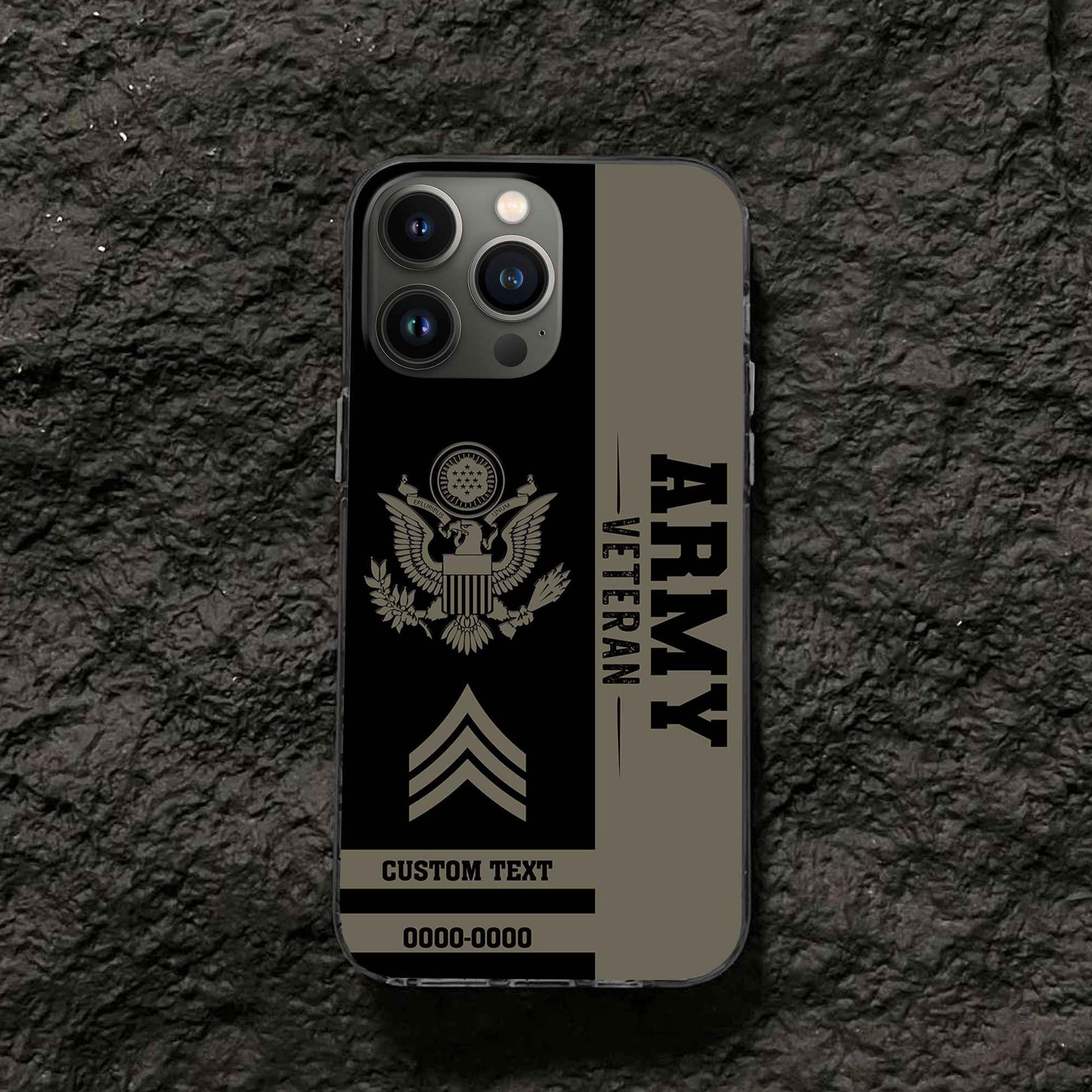 Premium US Army Phone Case VPVC502510, Custom Name, Rank, Year, Gifts For Army Veteran, Best Gifts On Father's Day, Armed Forces Day, Independence Day, Veterans Day.