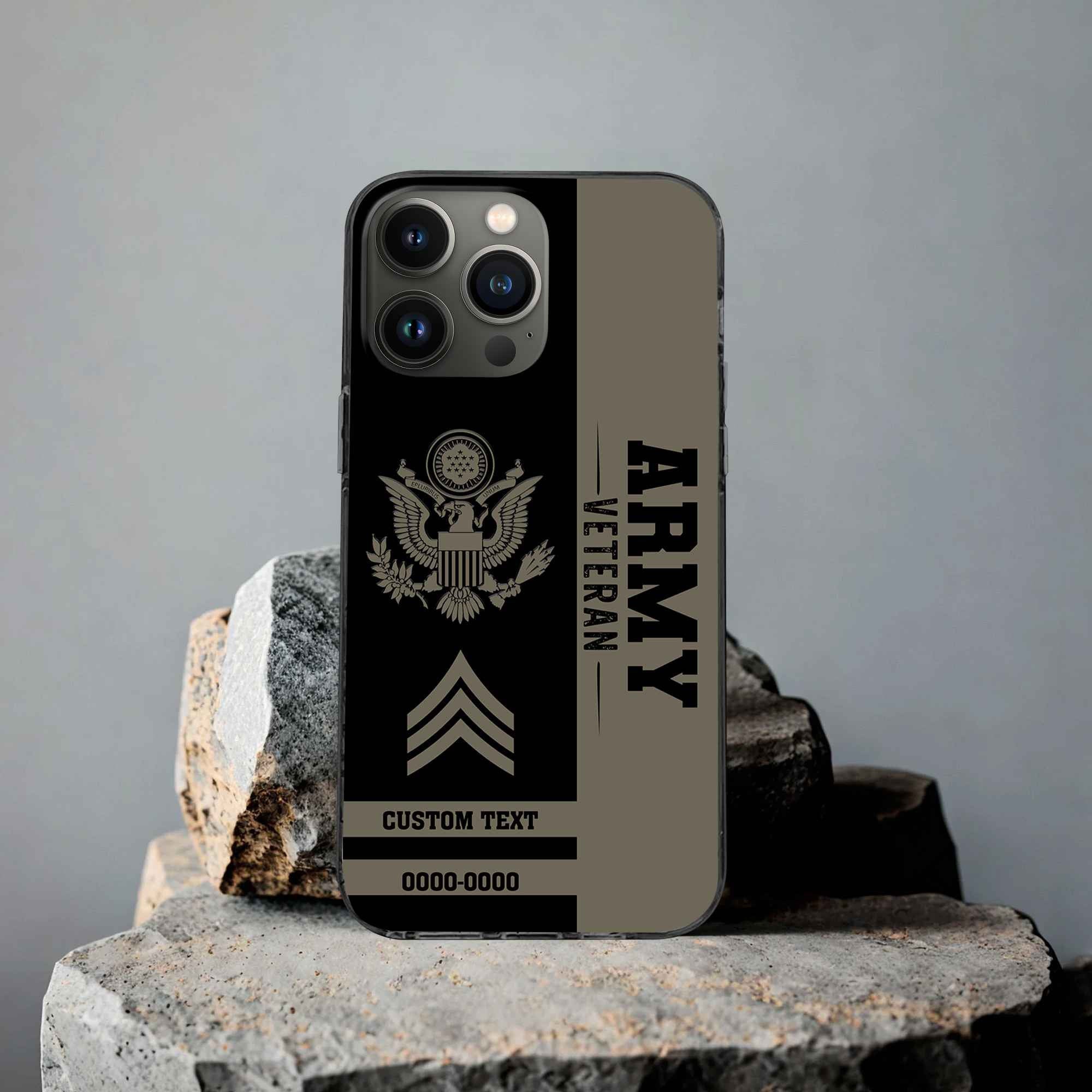 Premium US Army Phone Case VPVC502510, Custom Name, Rank, Year, Gifts For Army Veteran, Best Gifts On Father's Day, Armed Forces Day, Independence Day, Veterans Day.