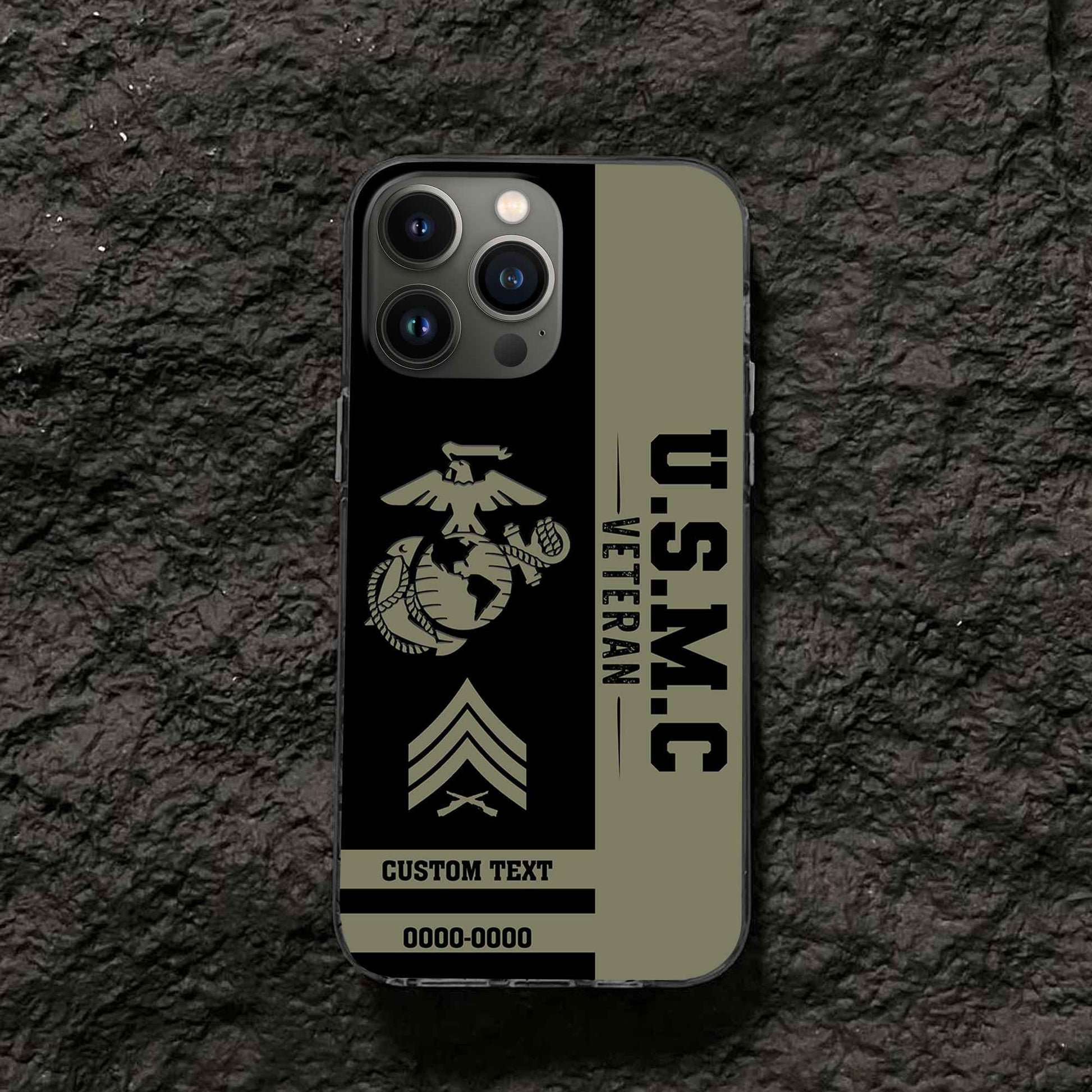 Premium USMC Phone Case VPVC502511, Custom Name, Rank, Year, Gifts For Marine Veteran, Best Gifts On Father's Day, Armed Forces Day, Independence Day, Veterans Day.