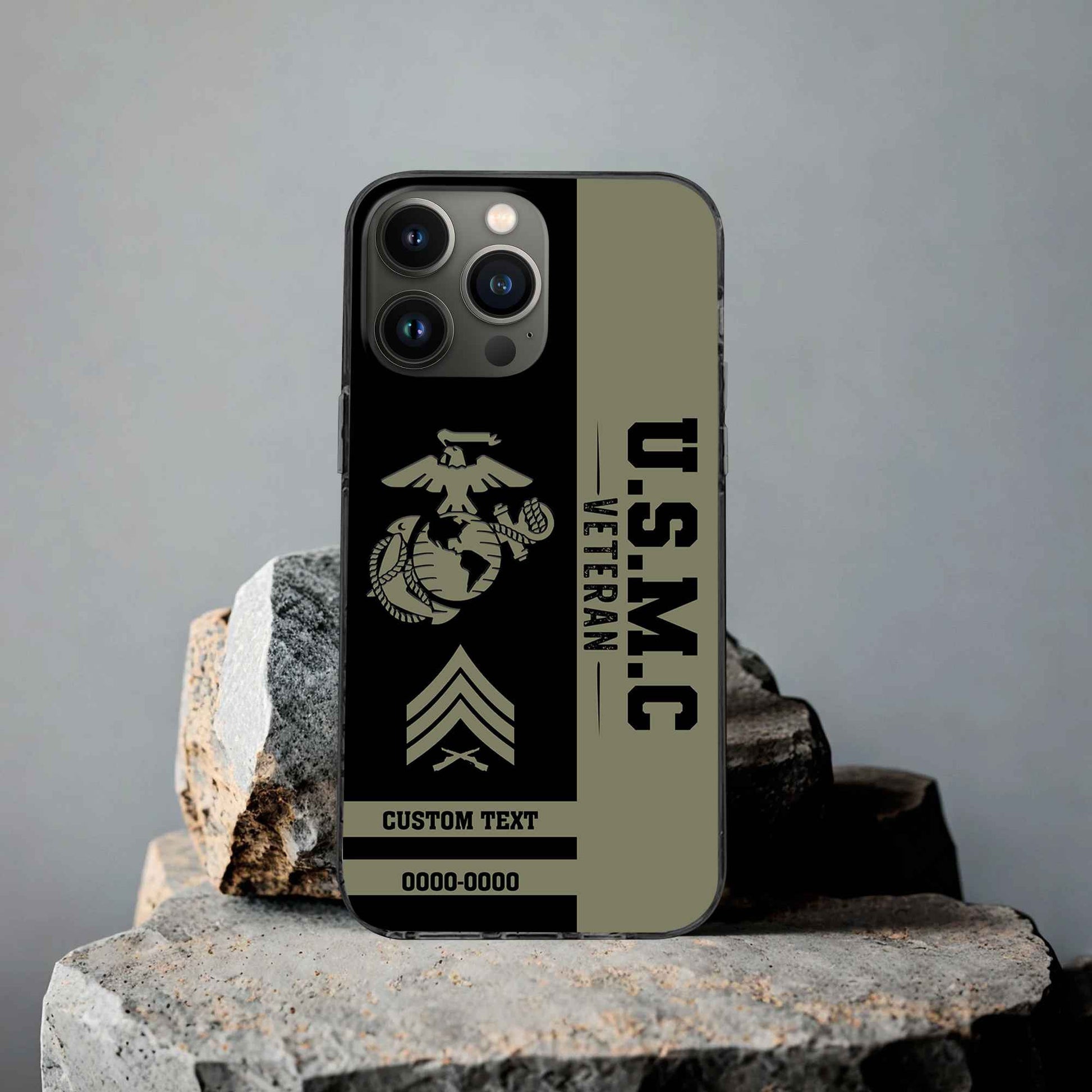 Premium USMC Phone Case VPVC502511, Custom Name, Rank, Year, Gifts For Marine Veteran, Best Gifts On Father's Day, Armed Forces Day, Independence Day, Veterans Day.
