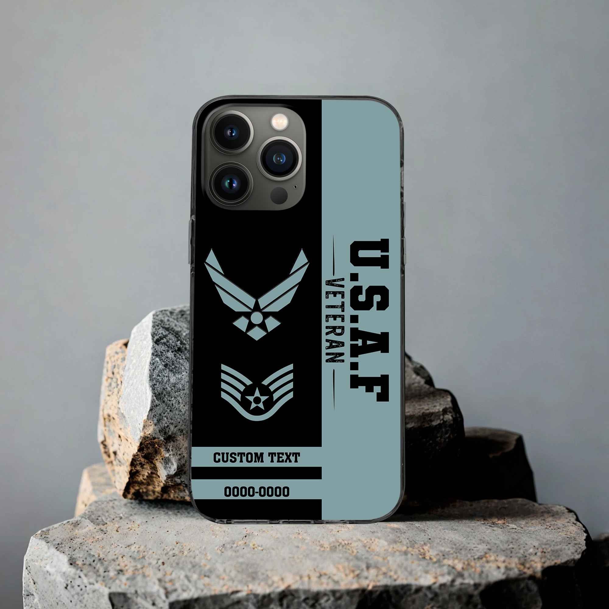 Premium USAF Phone Case VPVC502504, Custom Name, Rank, Year, Gifts For Air Force Veteran, Best Gifts On Father's Day, Armed Forces Day, Independence Day, Veterans Day.