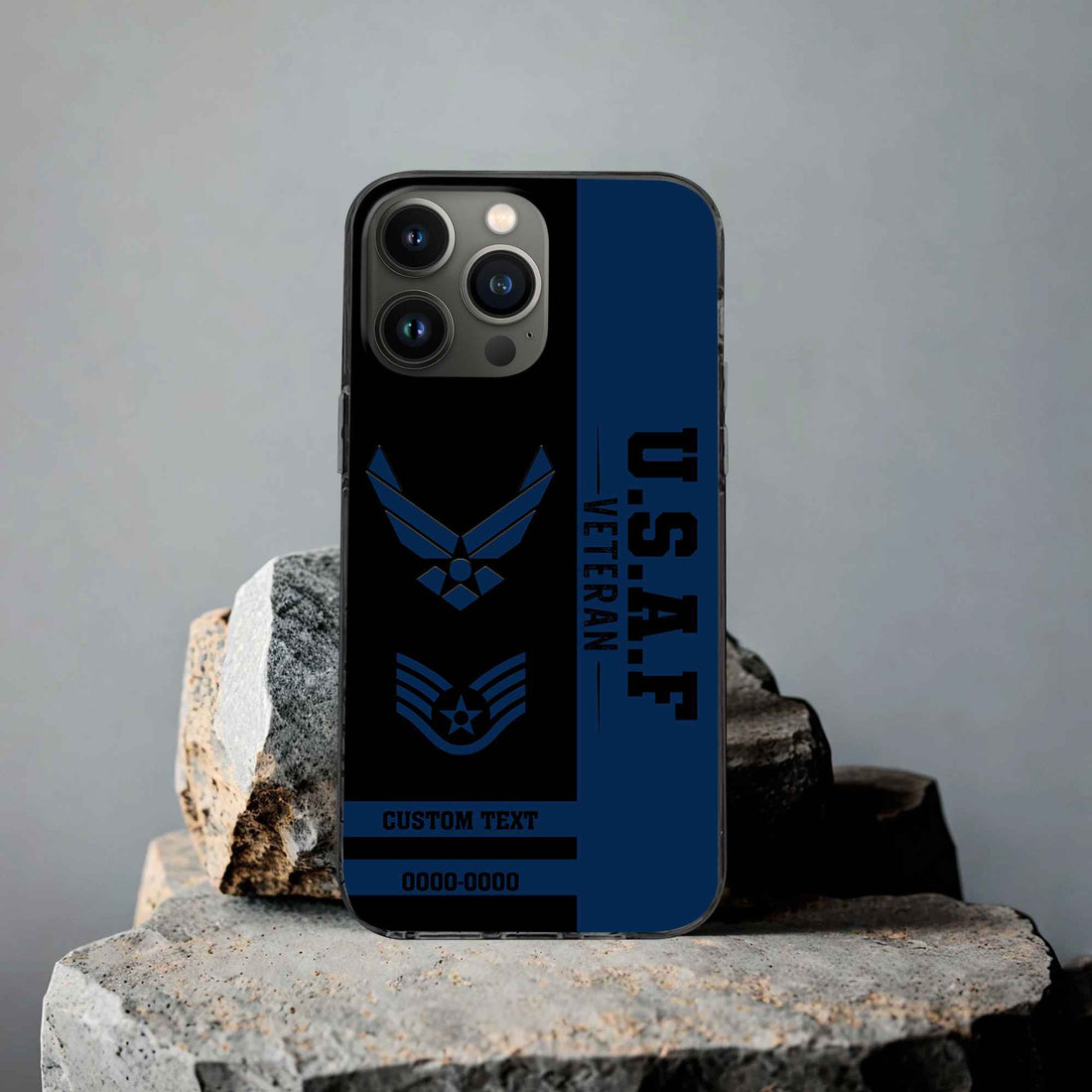 Premium USAF Phone Case VPVC502512, Custom Name, Rank, Year, Gifts For Air Force Veteran, Best Gifts On Father's Day, Armed Forces Day, Independence Day, Veterans Day.