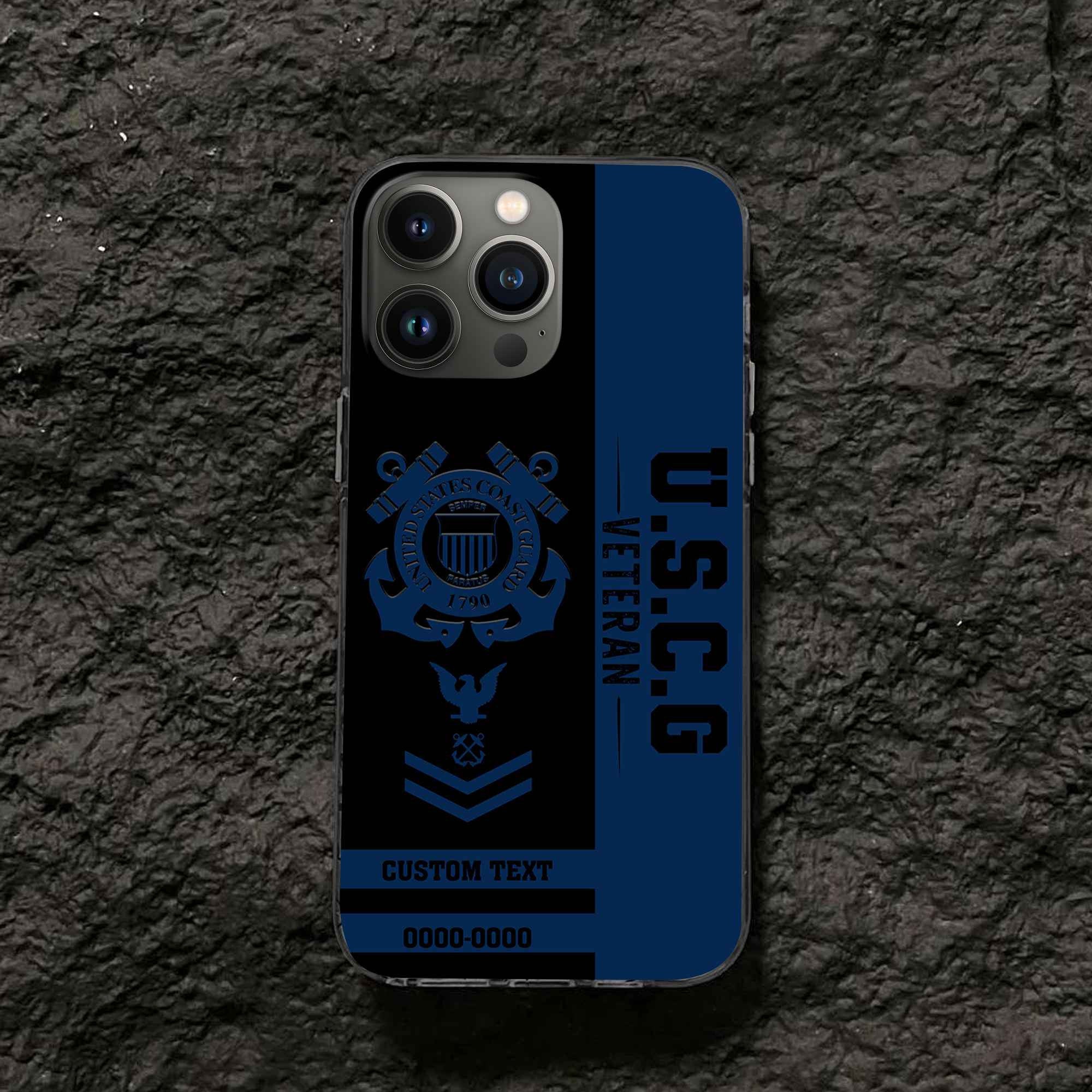 Premium USCG Phone Case VPVC502505, Custom Name, Rank, Year, Gifts For Coast Guard Veteran, Best Gifts On Father's Day, Armed Forces Day, Independence Day, Veterans Day.